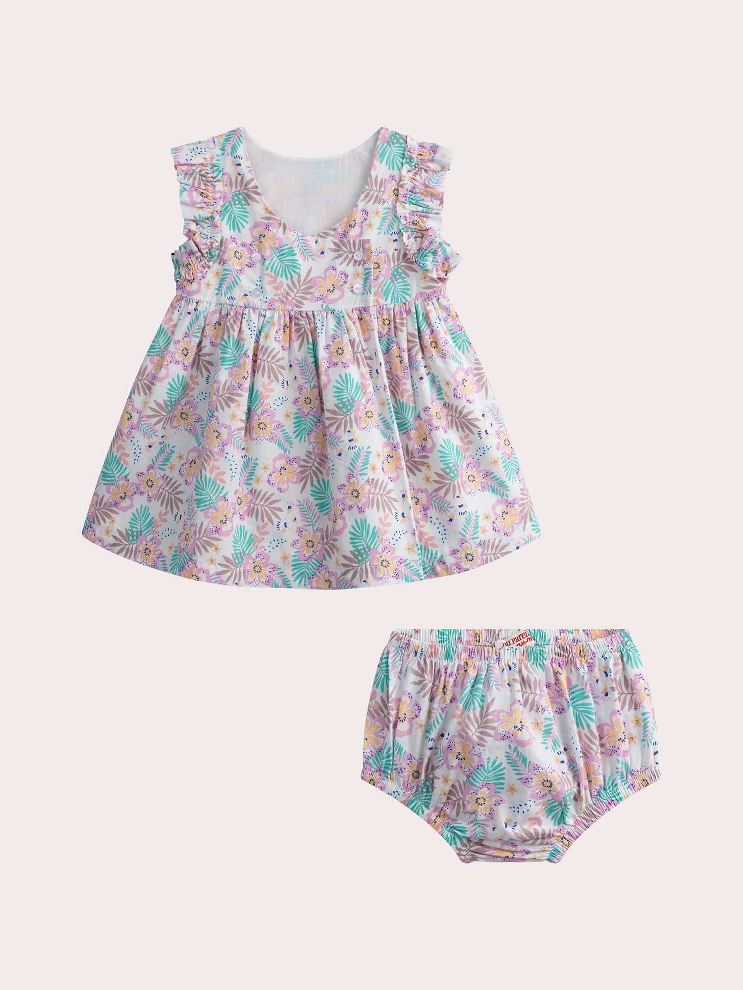Abito a Fiori Esotici per Bambina