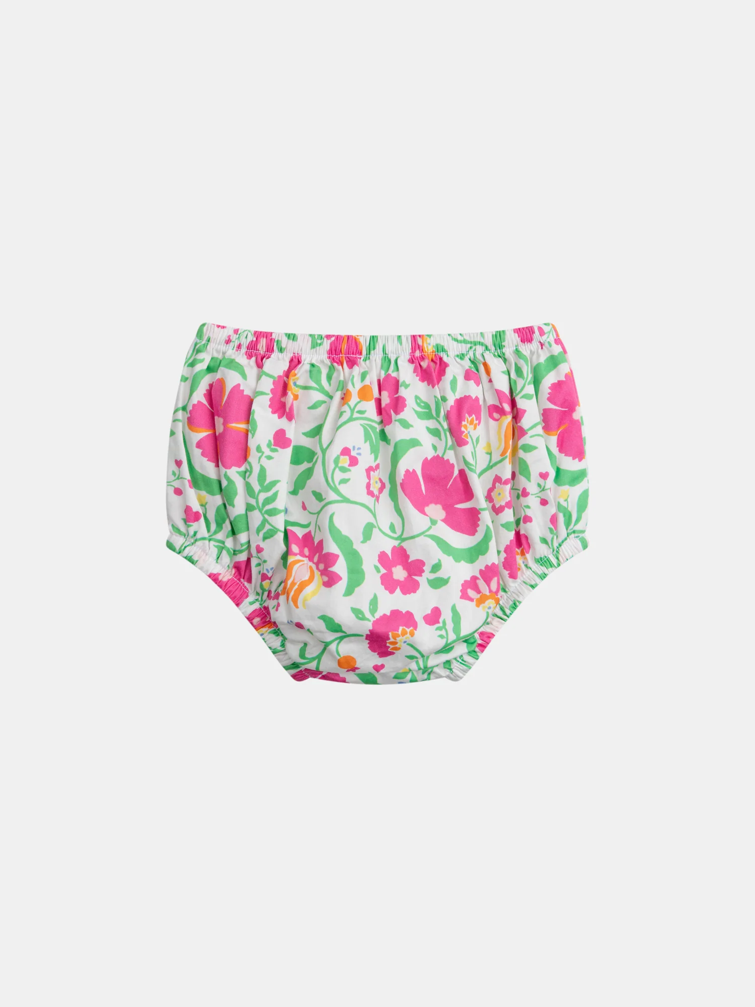 Abito Floreale Arricciato e Bloomer Coordinato per Bambina - Image 10