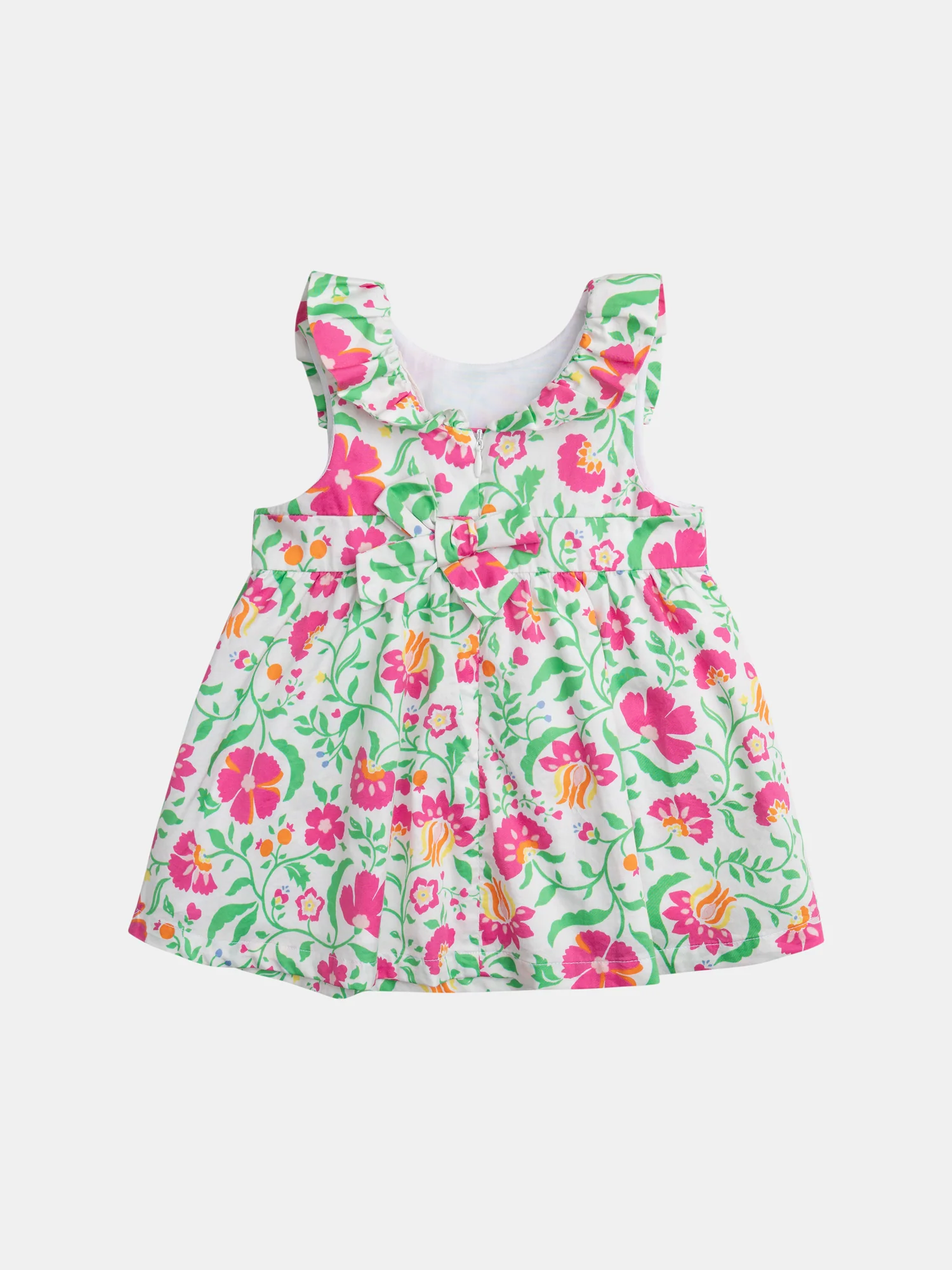 Abito Floreale Arricciato e Bloomer Coordinato per Bambina - Image 7