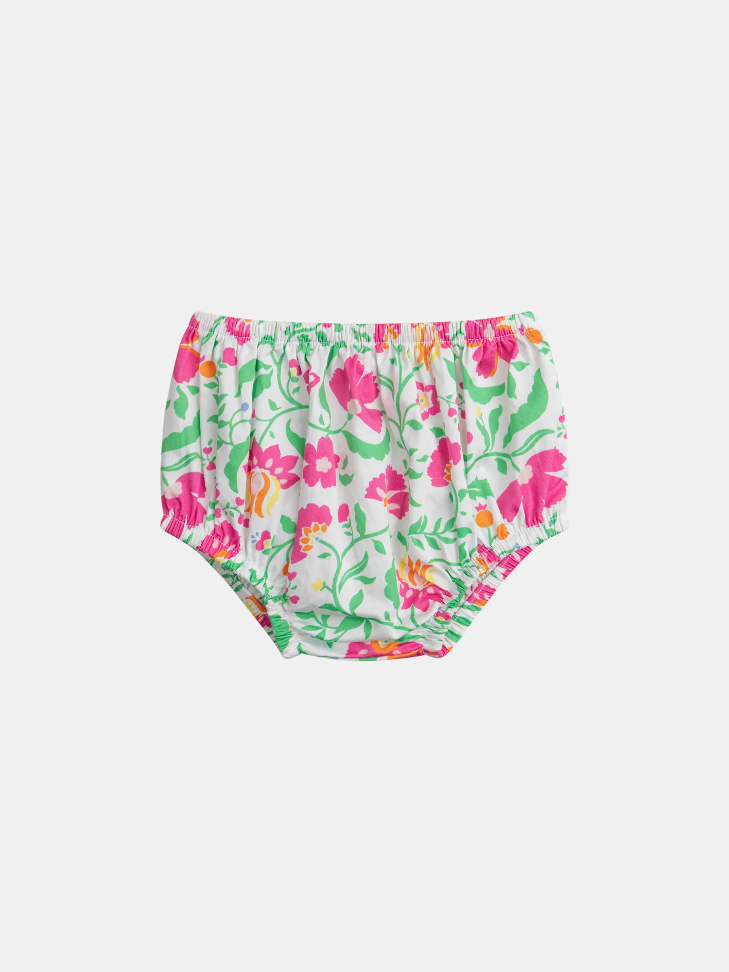 Abito Floreale Arricciato e Bloomer Coordinato per Bambina - Image 8