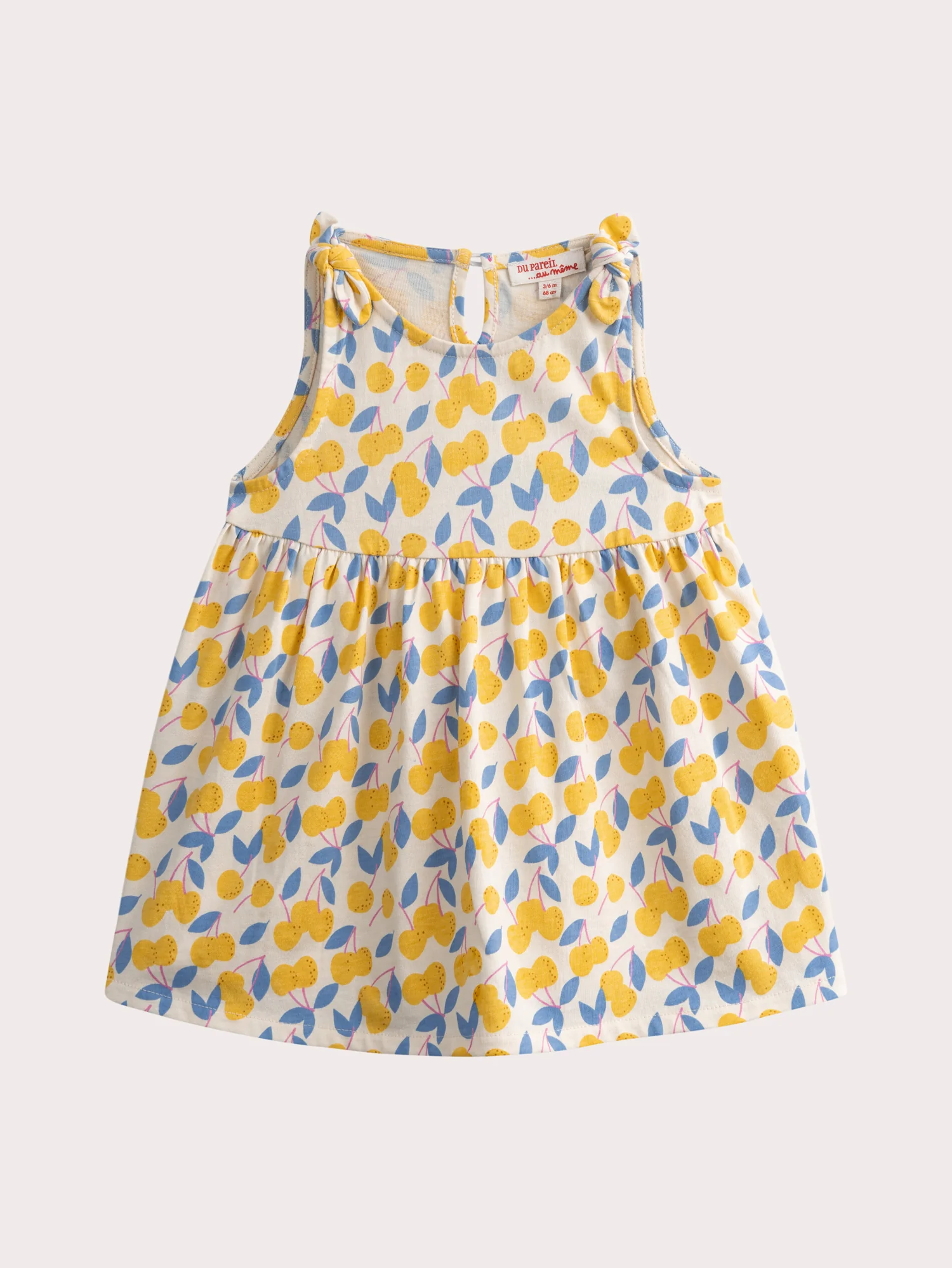 Vestito con stampa di ciliegia per neonata