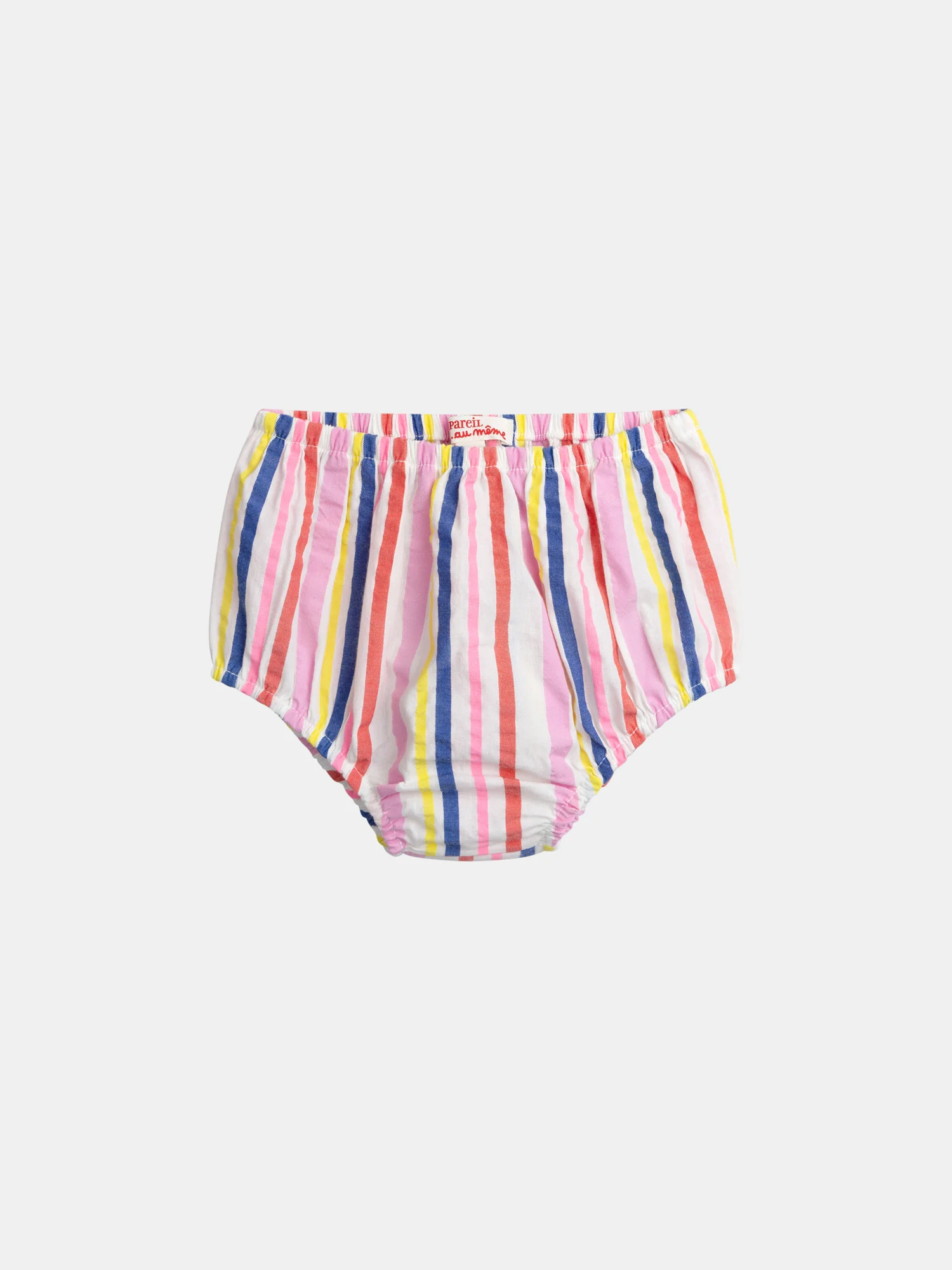 Abito a righe multicolore con colletto arricciato per bambina - Image 8