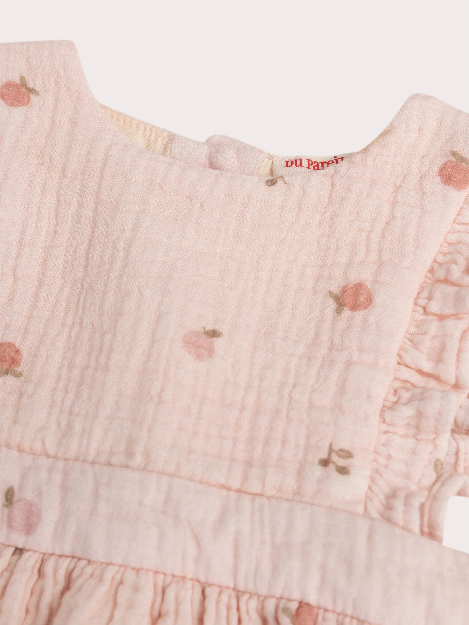 Abito in Gaza di Cotone Rosa per Bebé Ragazza - Image 2