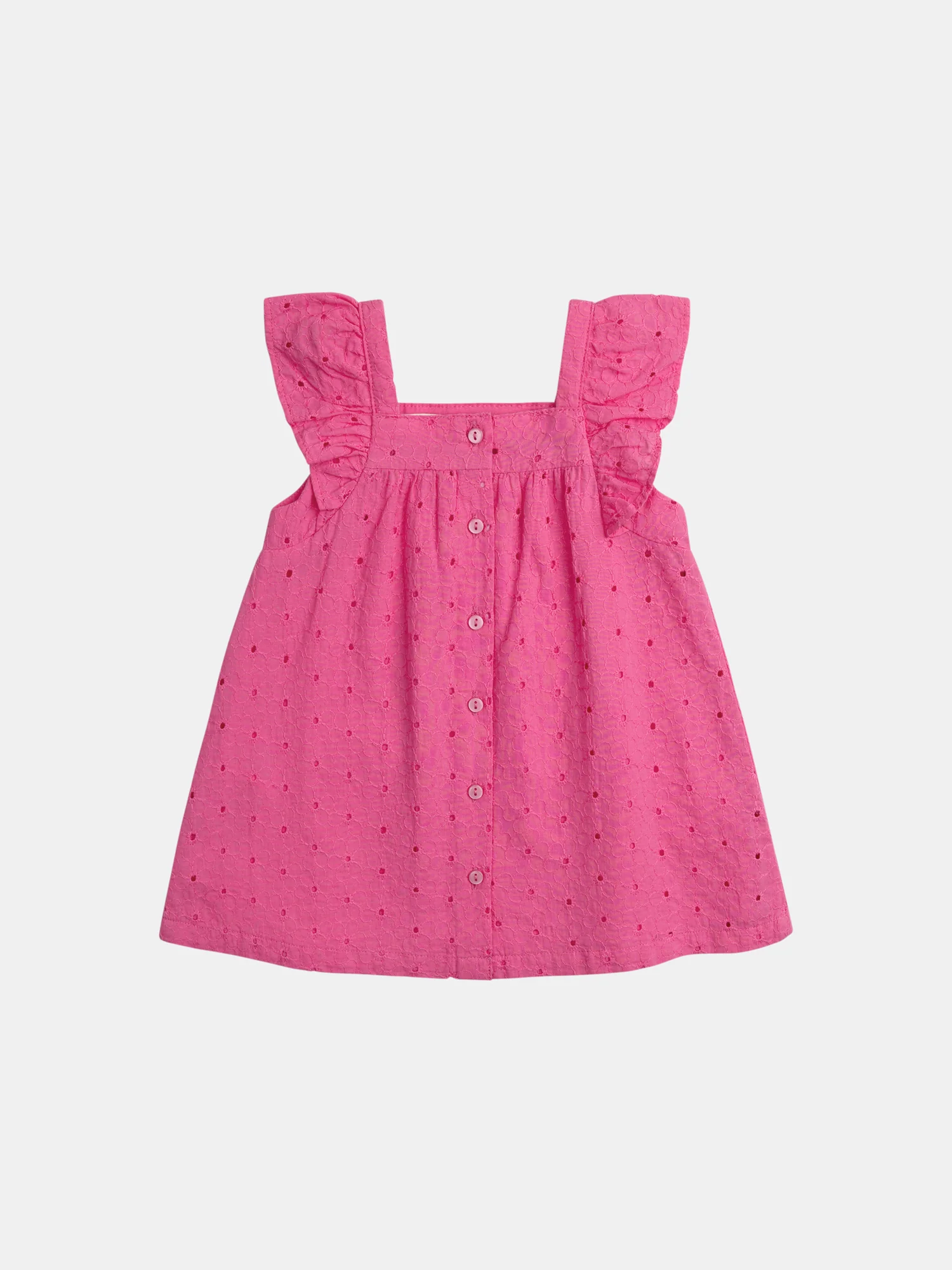 Vestito rosa in ricamo inglese per bambina - Image 3