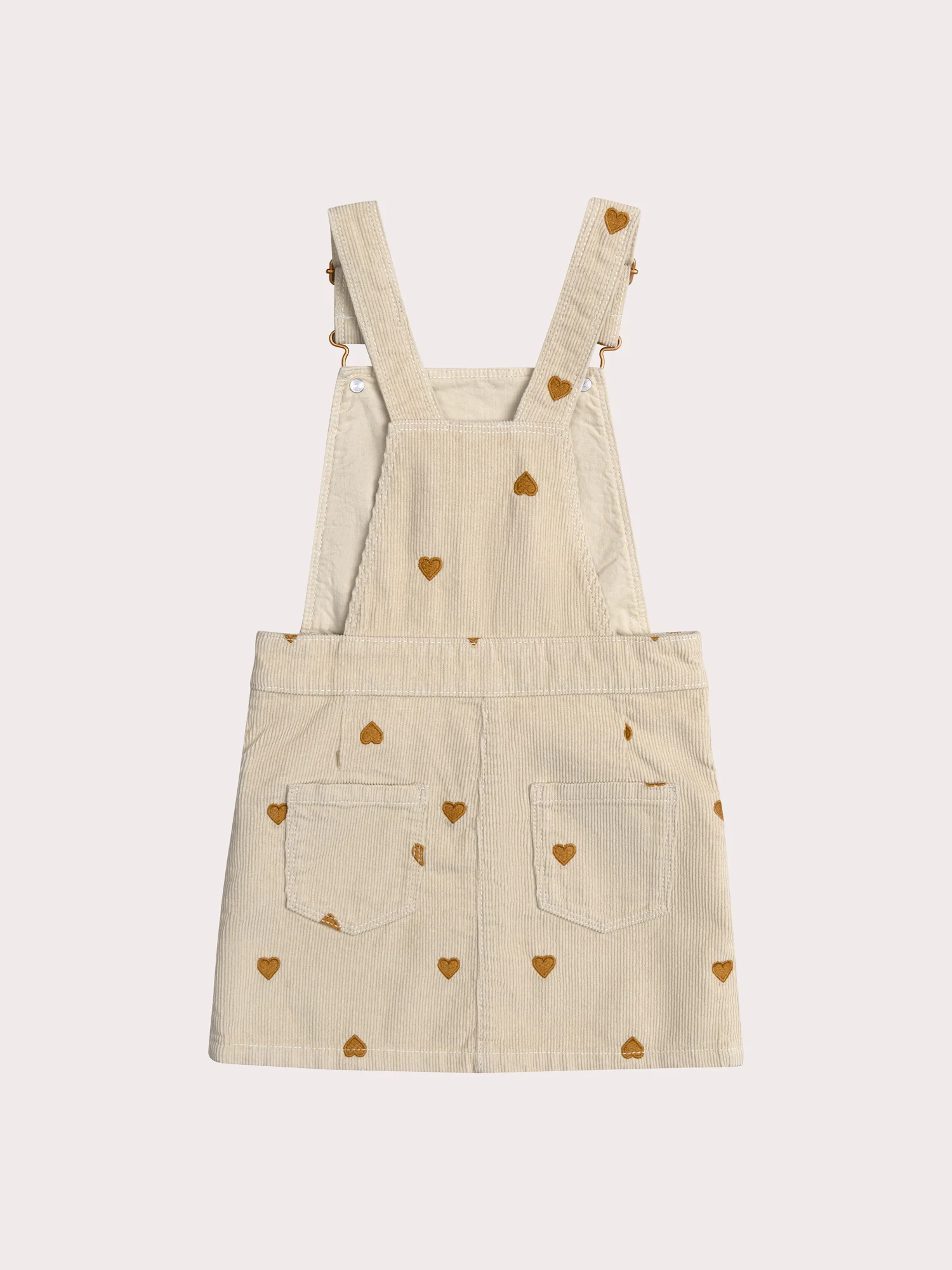 Abito salopette in velour con stampa cuori - Image 6