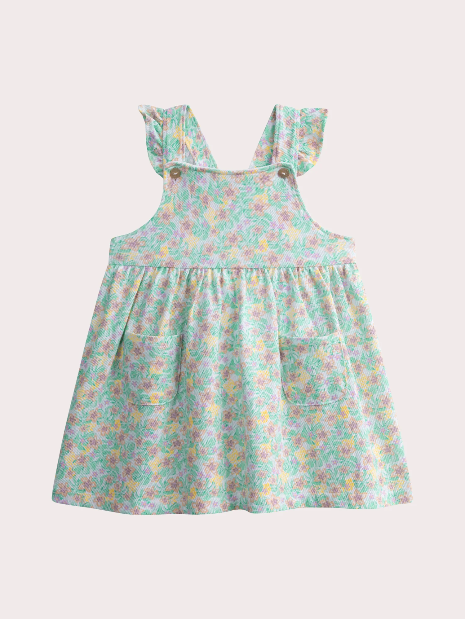 Abito senza maniche con Fiori Esotici per Bambina