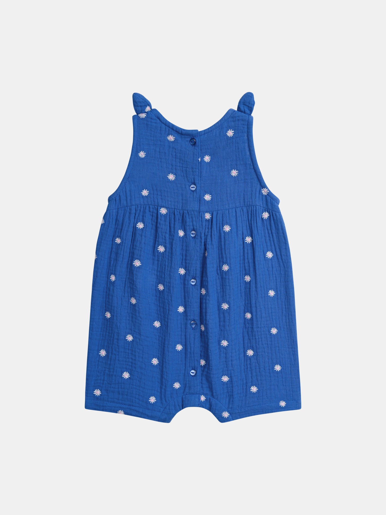 Salarina blu con ricamo floreale integrale per bambina - Image 3