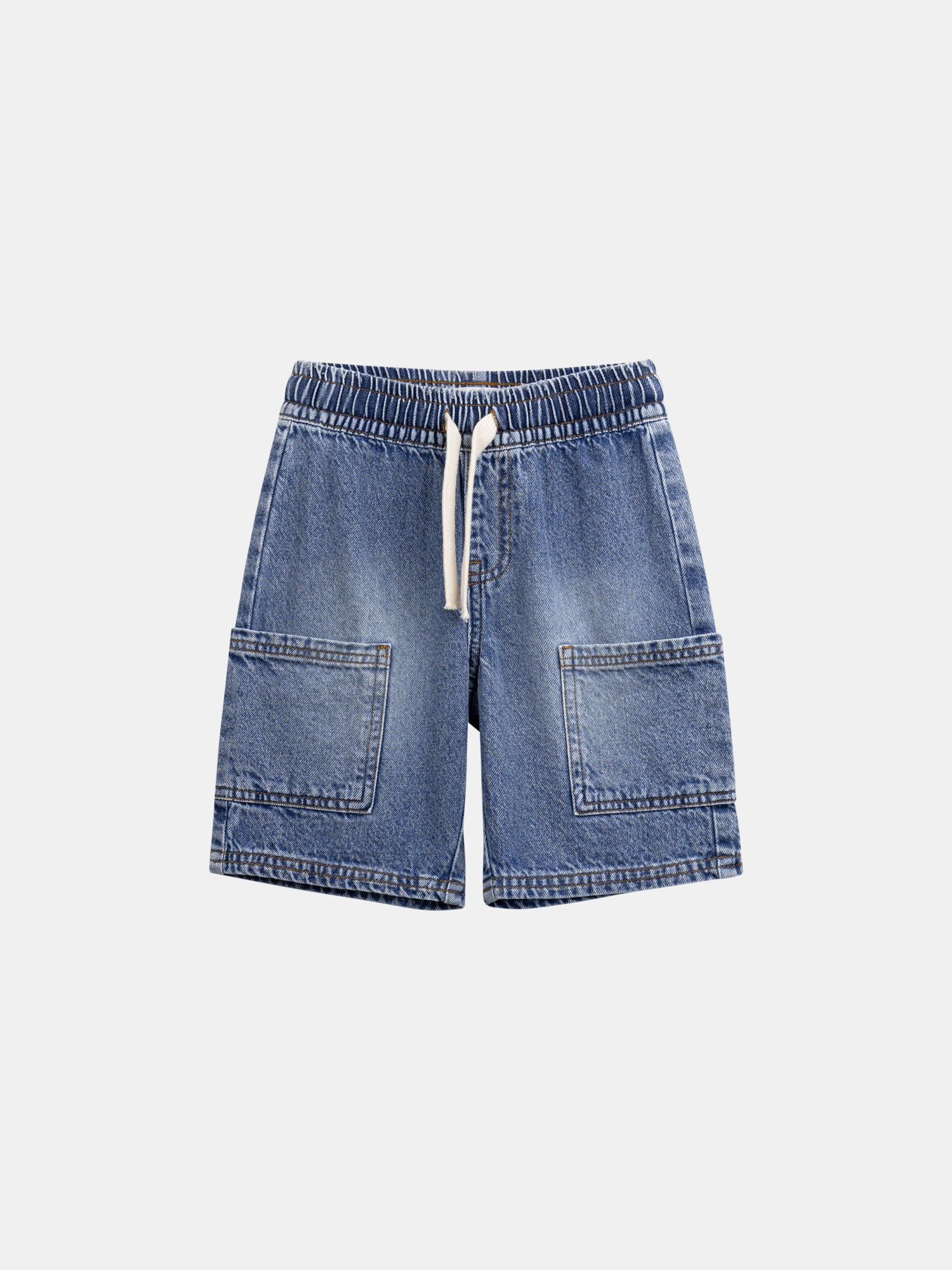 Bermuda in denim blu per ragazzi