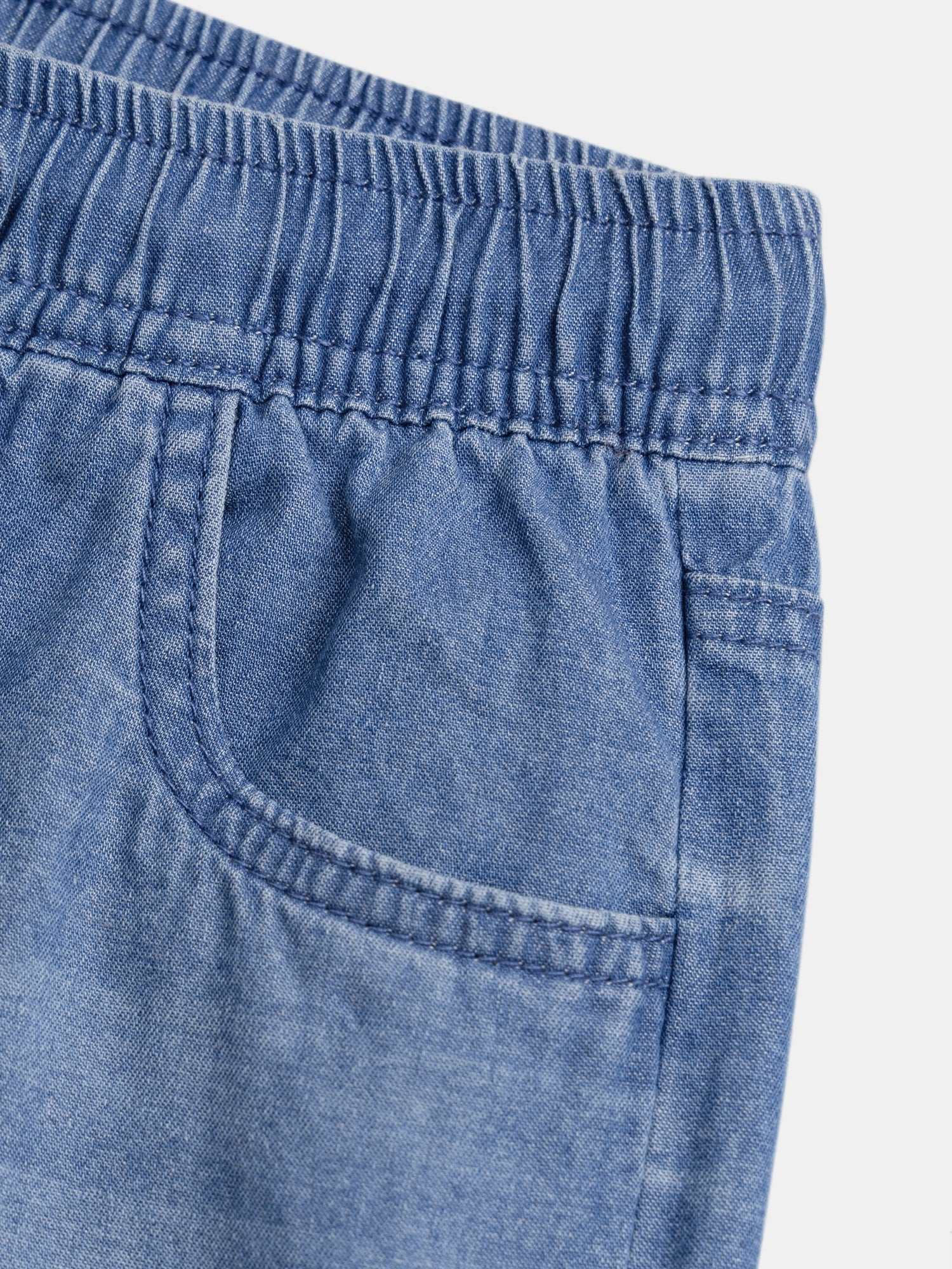 Bermuda in denim blu per ragazzi - Image 2