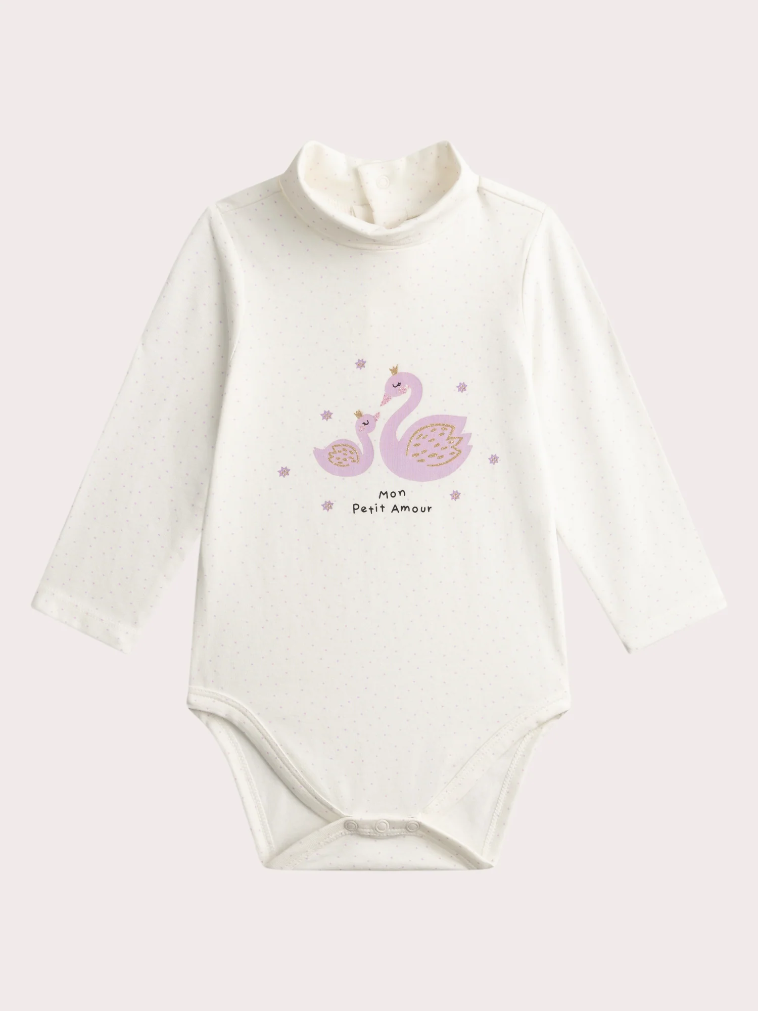 Body à animation cigogne pour bébé fille
