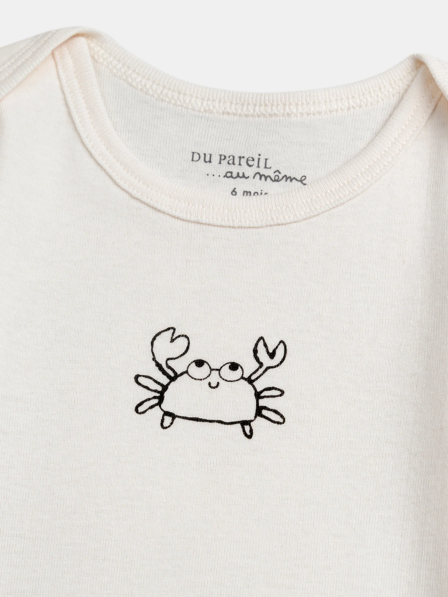Set di 2 body vaniglia "Animali Marini" a maniche corte per bambino - Image 3