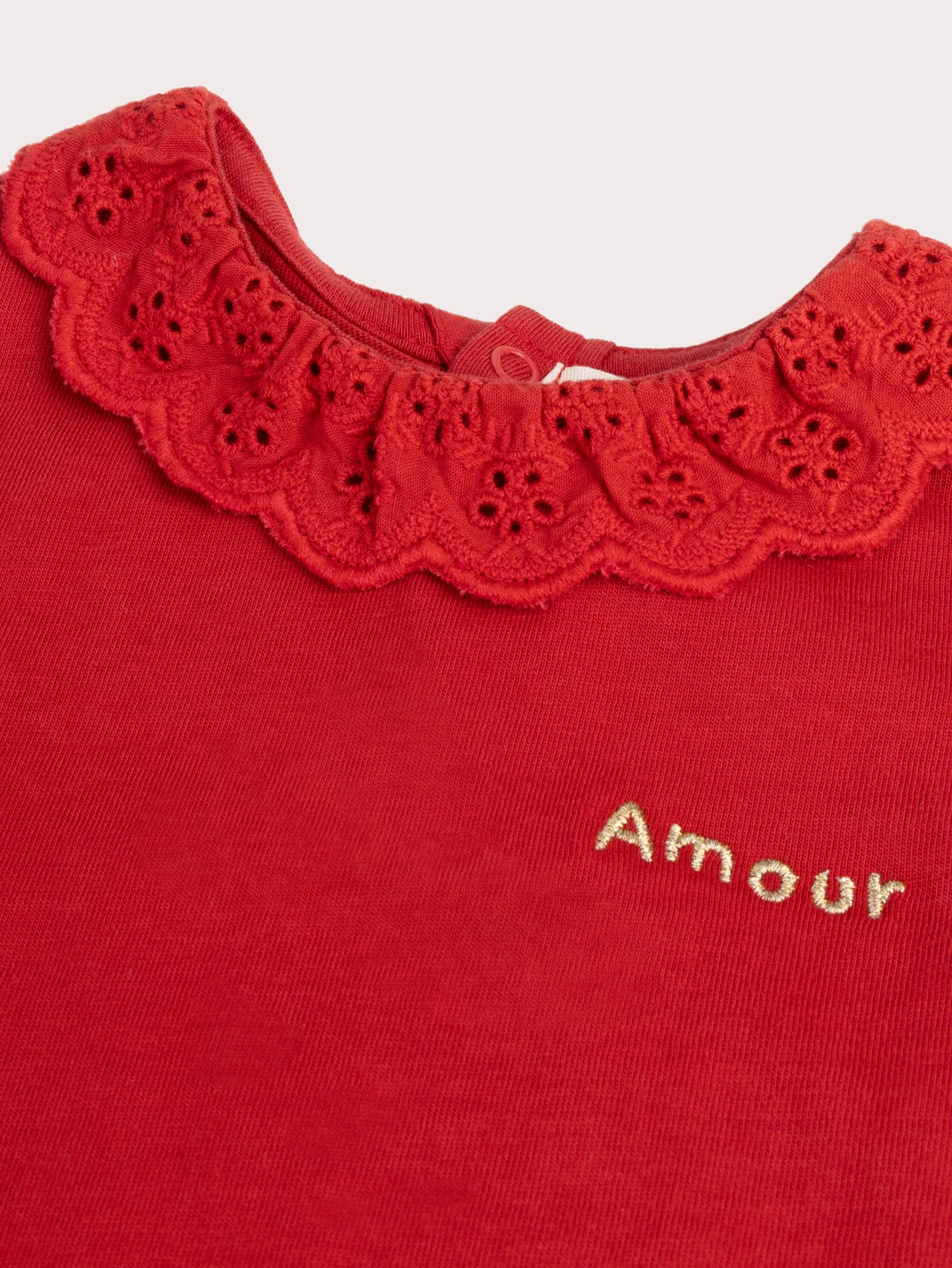Brassiere Rossa a Maniche Corte per Bebè Femminile - Image 2