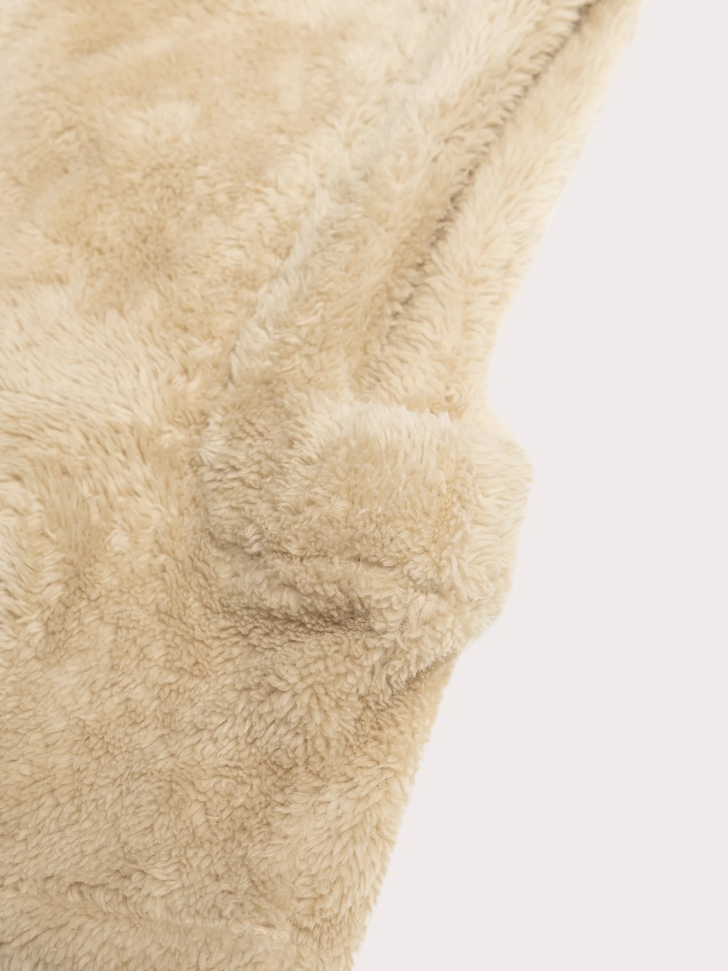 Cagoule beige in pelliccia finta - Image 3