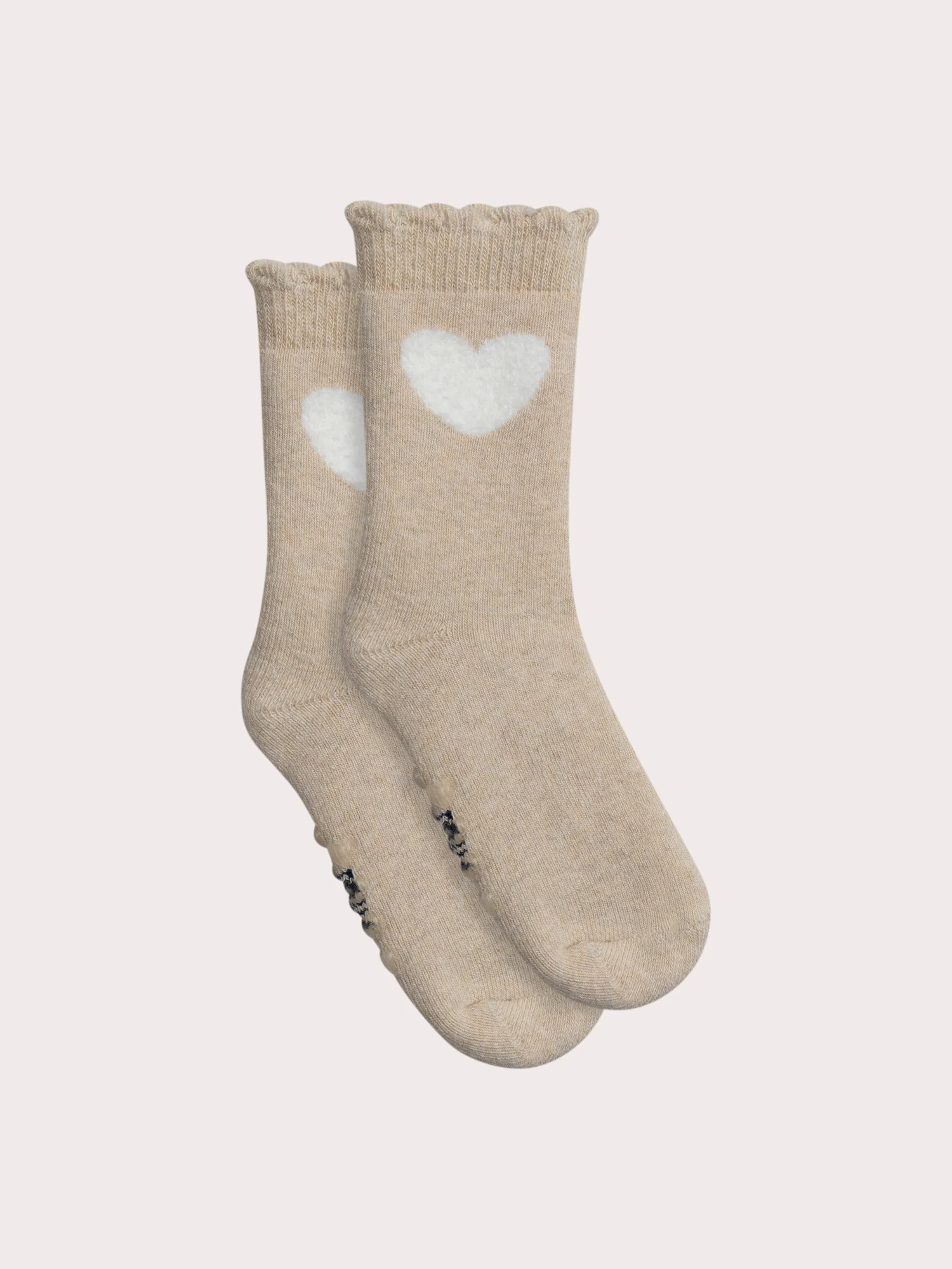 Calze Calde e Antiscivolo Beige per Bambina