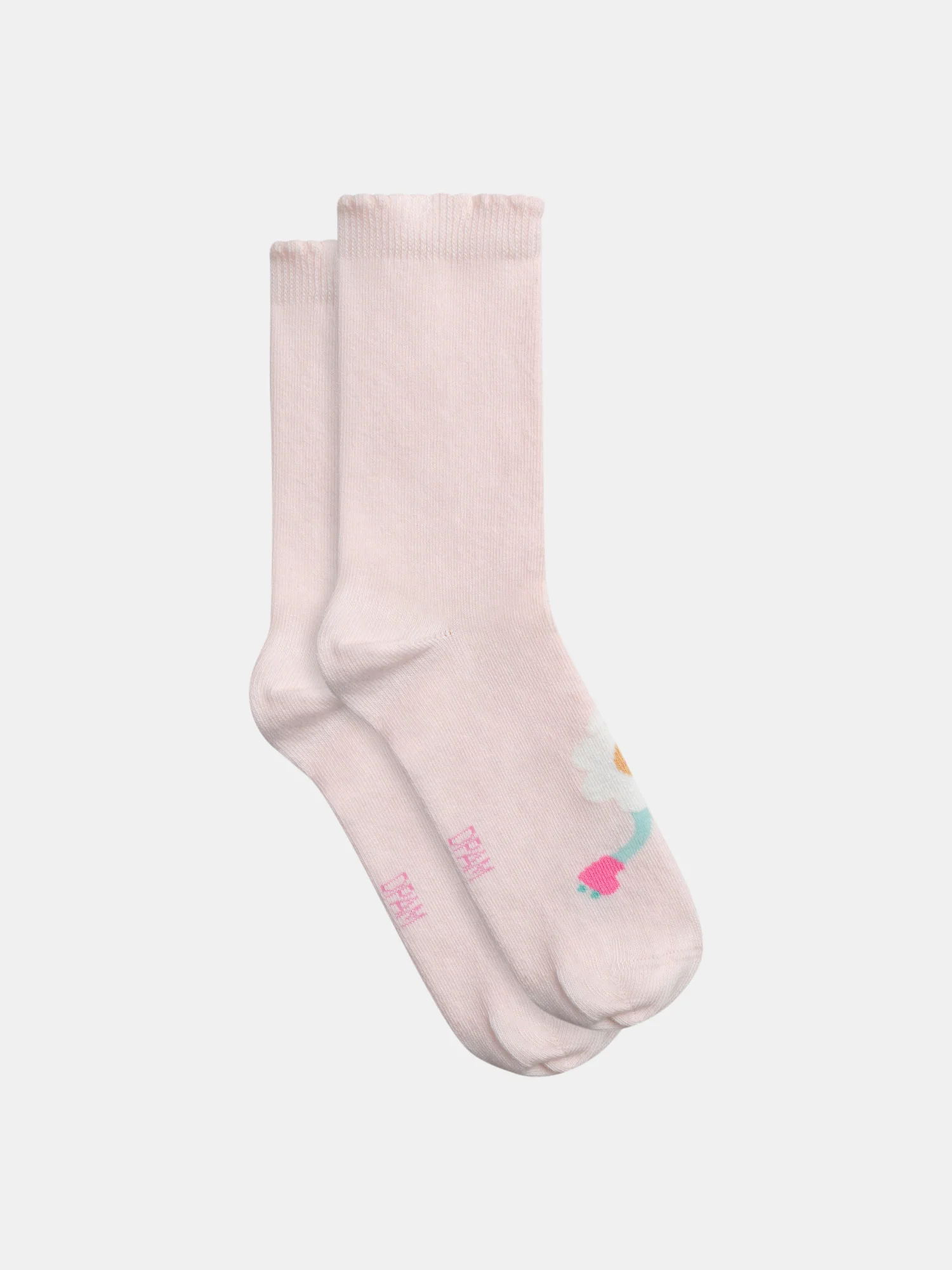 Calzini Rosa con Cuore e Fiore per Ragazza