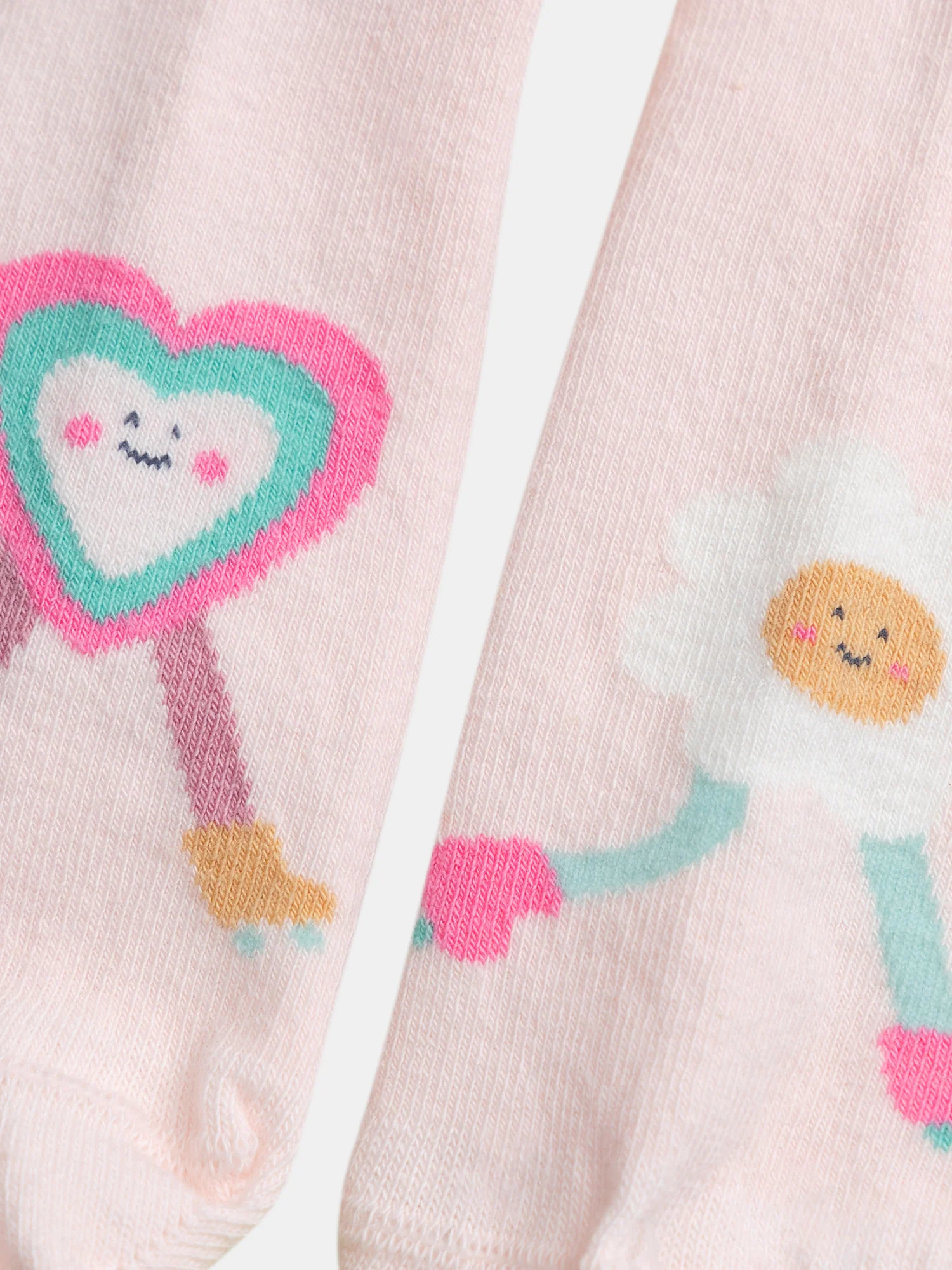 Calzini Rosa con Cuore e Fiore per Ragazza - Image 2