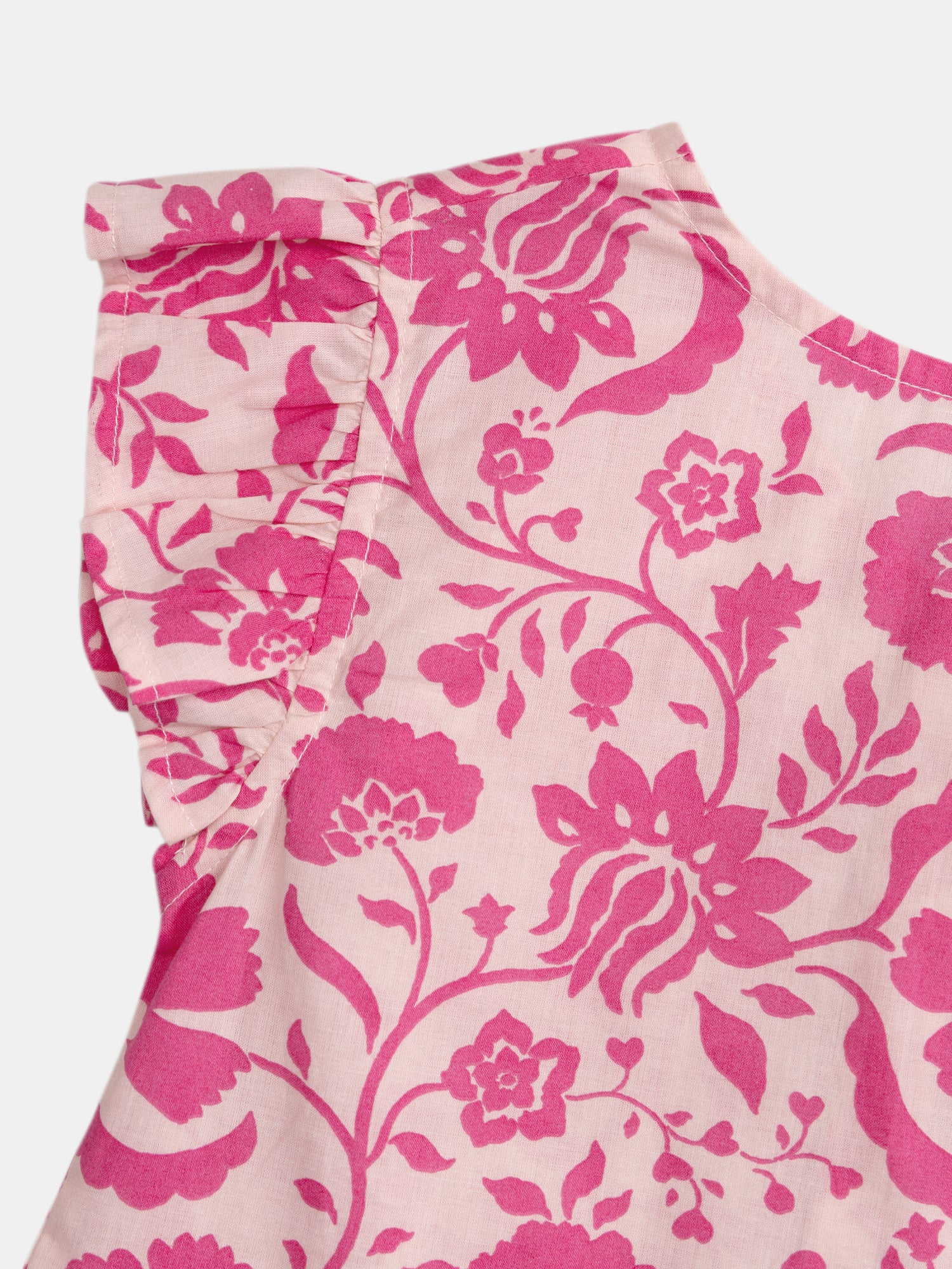 Camicia rosa con stampa floreale per ragazze - Image 4