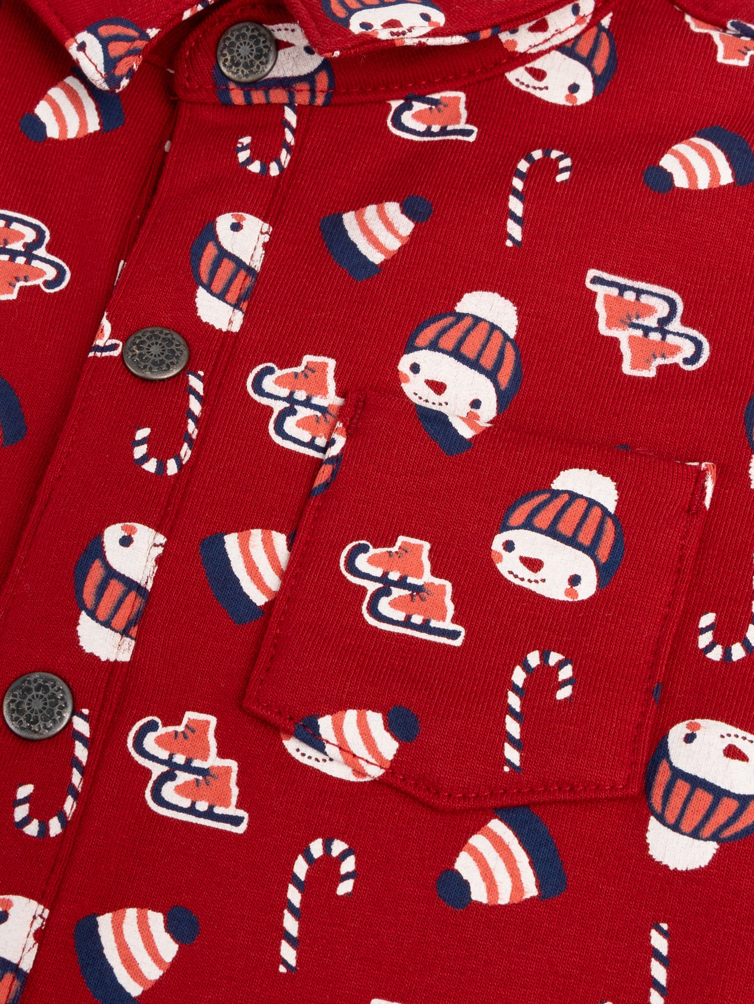Camicia a maniche corte con stampa invernale per bambino - Image 4