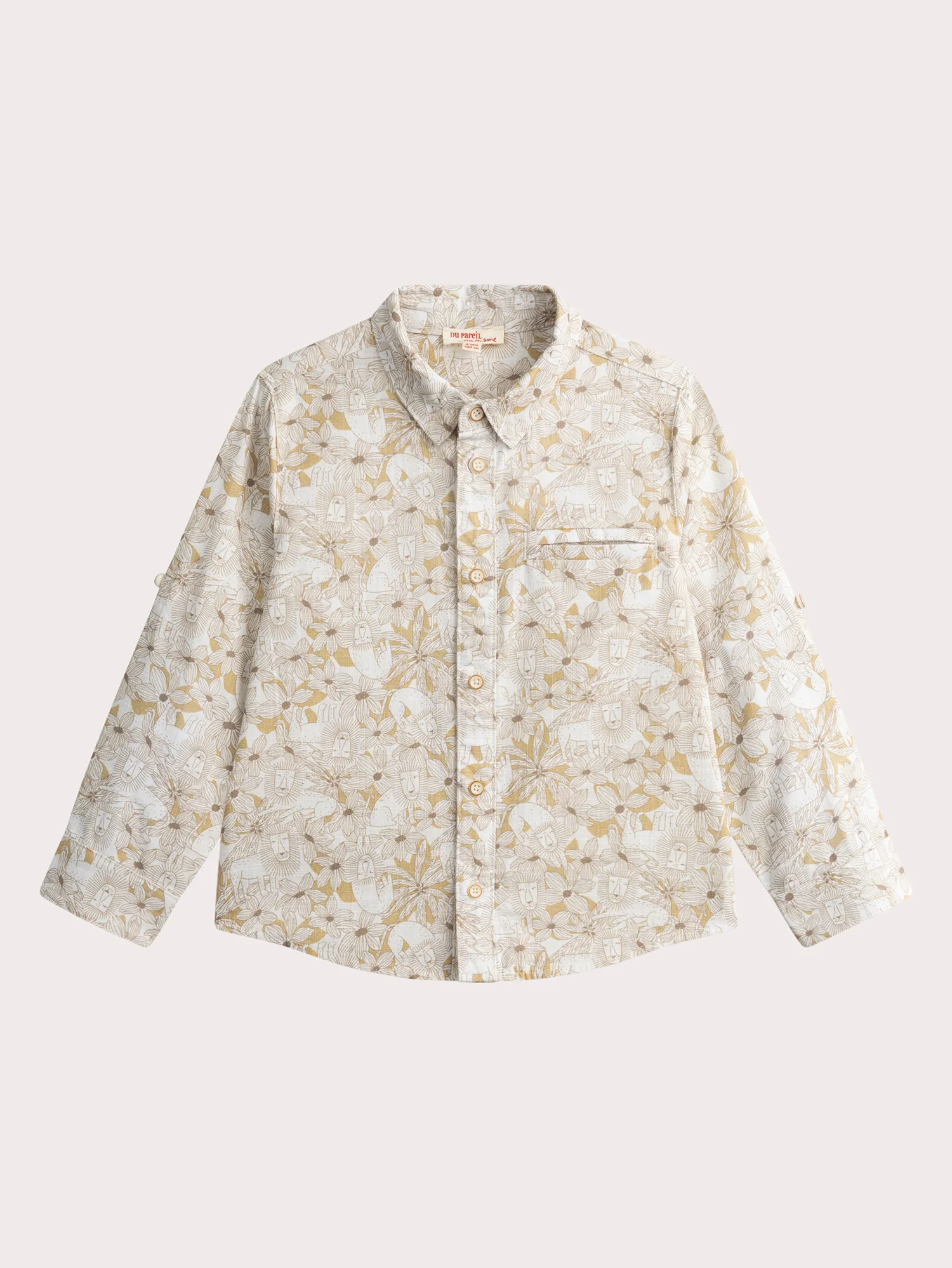 Camicia a maniche lunghe con stampa di leoni - Image 2