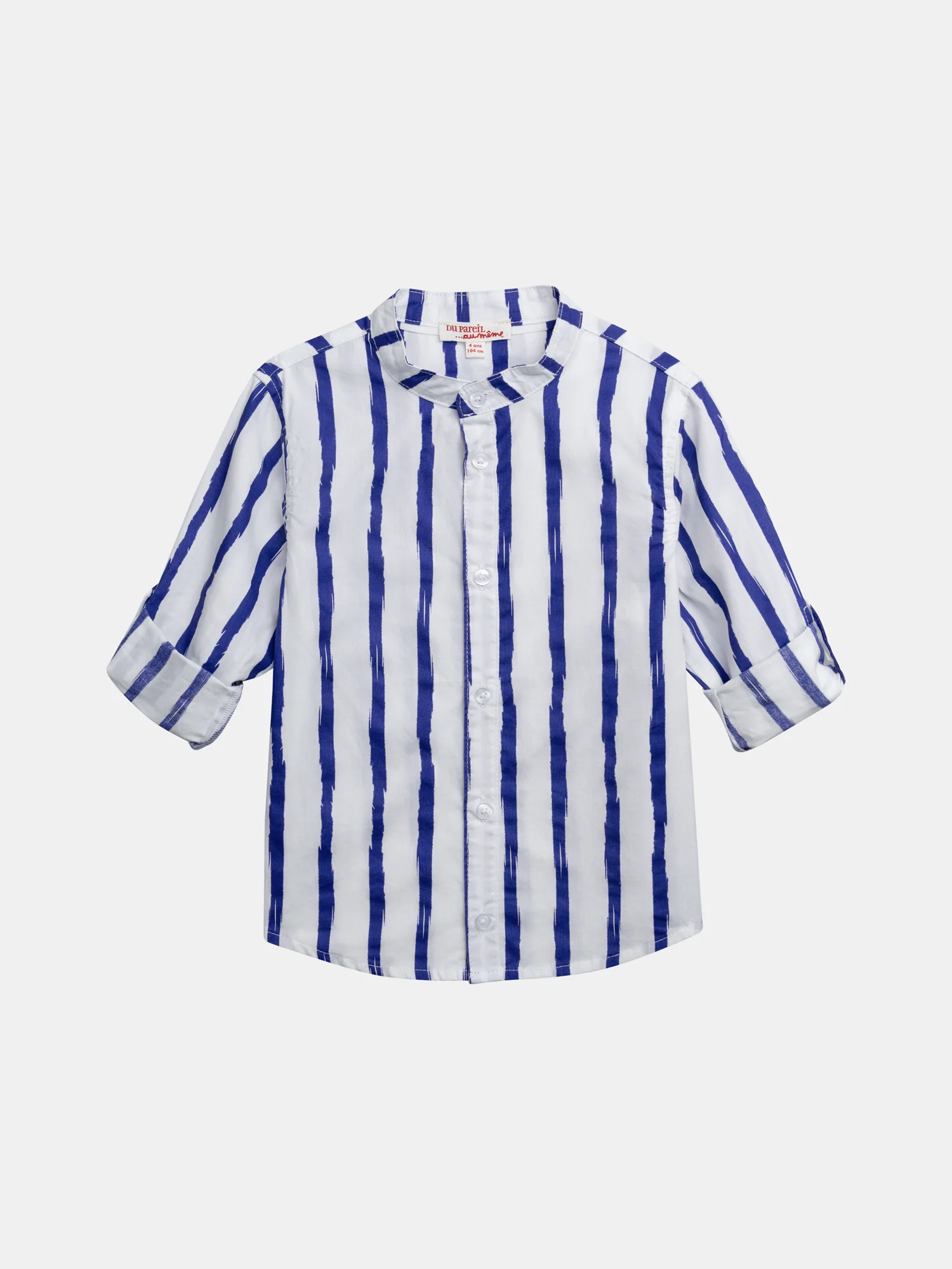 Camicia a strisce blu e bianche per ragazzi