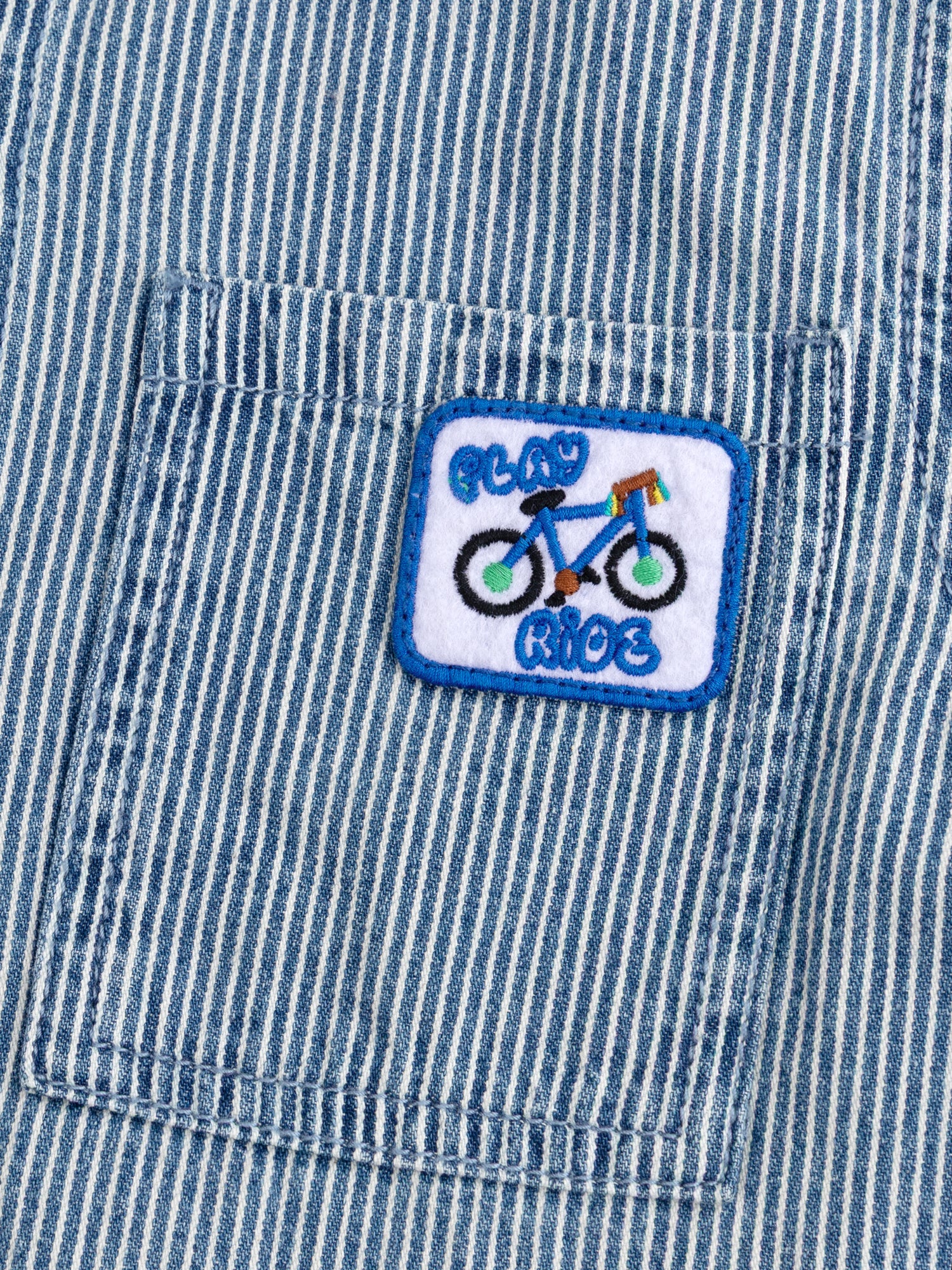 Camicia in Denim a Righe Blu e Bianche per Bambini - Image 6