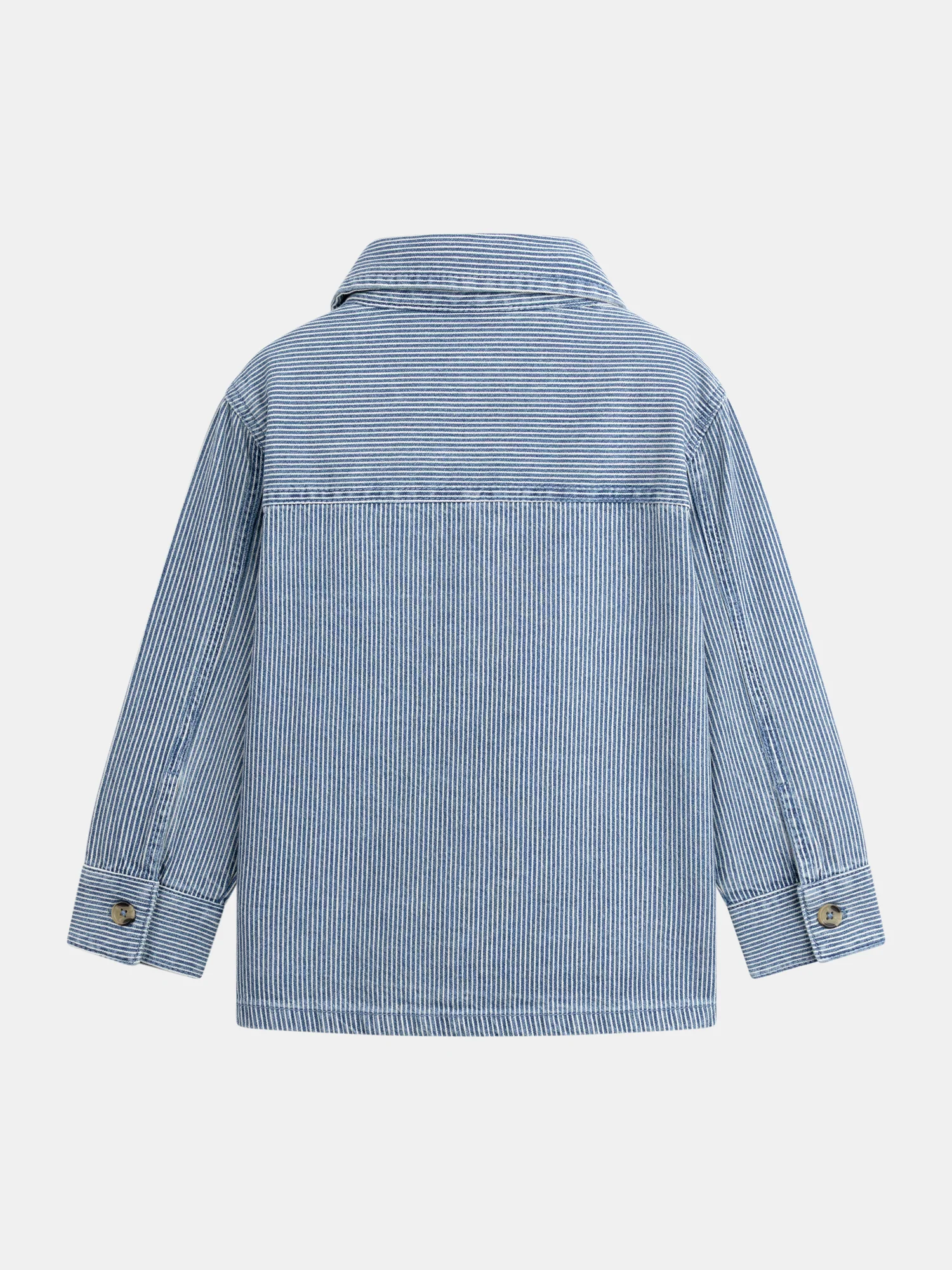 Camicia in Denim a Righe Blu e Bianche per Bambini - Image 7