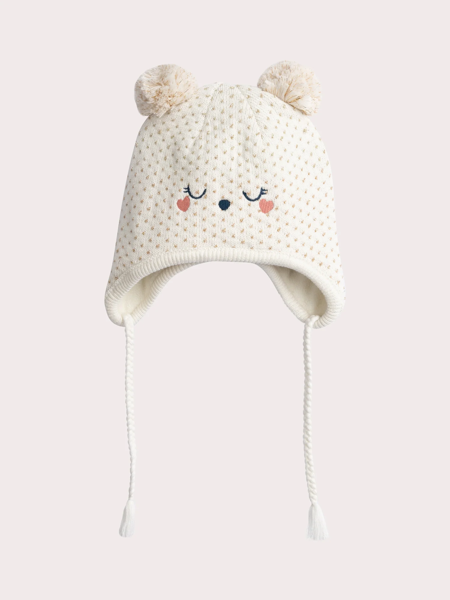 Cappello a motivo cuore per bambina