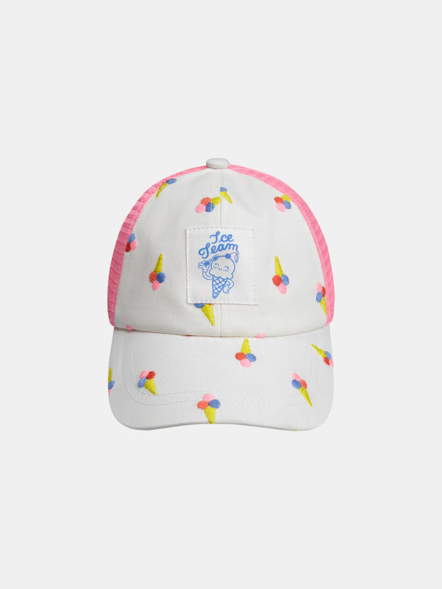 Cappello Beige con Motivo Gelato per Ragazze