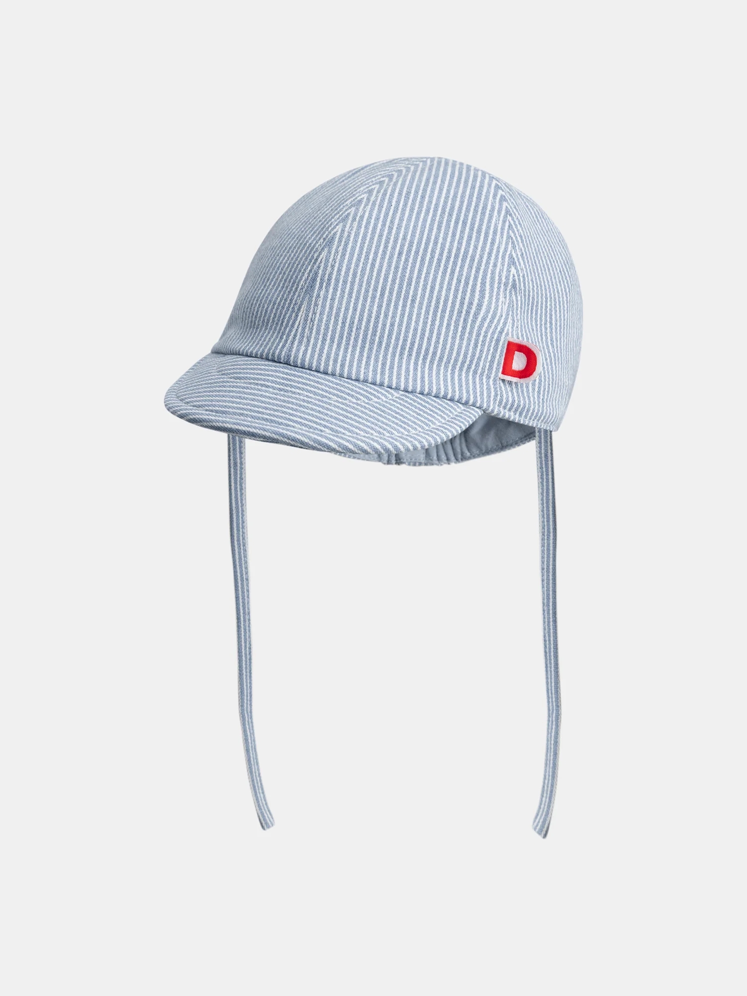 Cappellino in denim a righe per bambino - Image 2