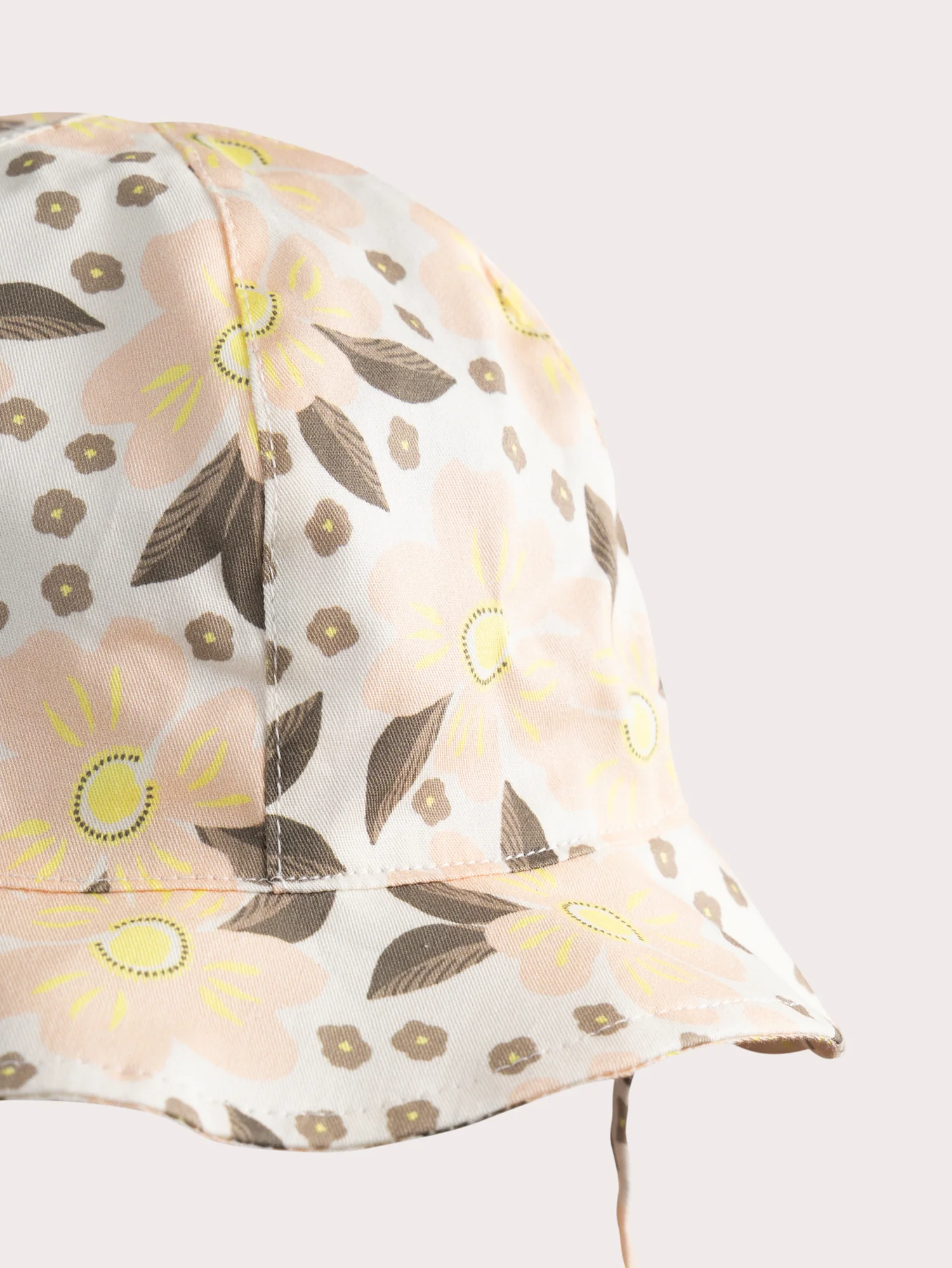 Cappello ecru per cerimonia bambina con motivo floreale - Image 2