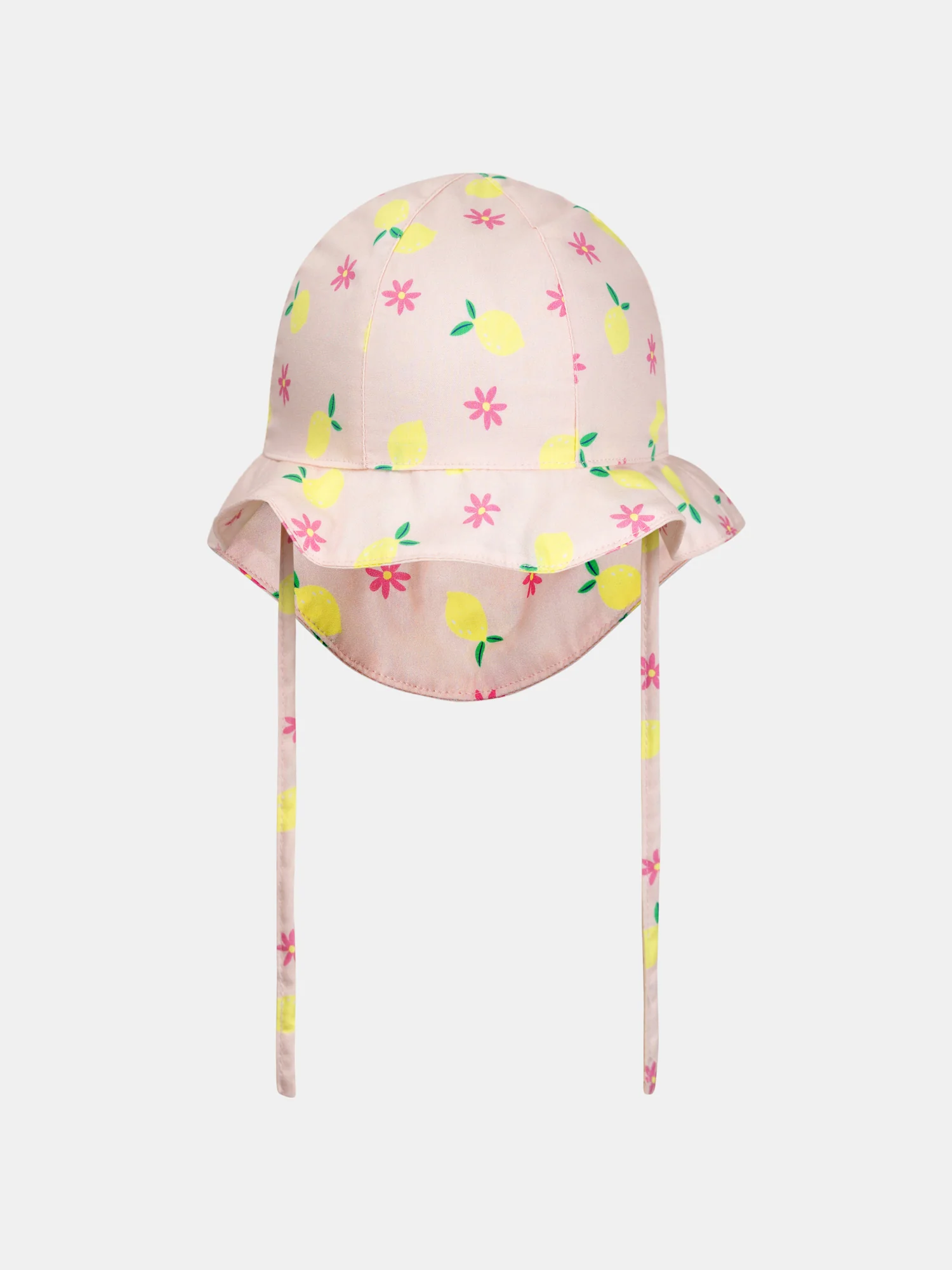 Cappello di protezione del collo stampato con limoni per bambina