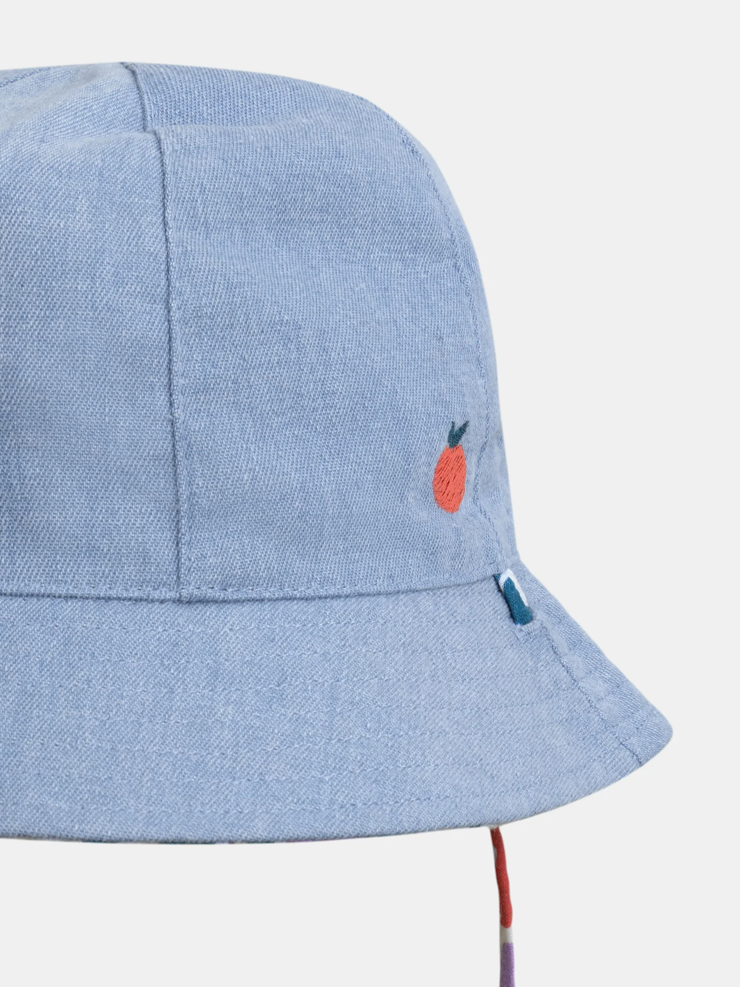 Cappello reversibile stampato a fiori per bambina - Image 2