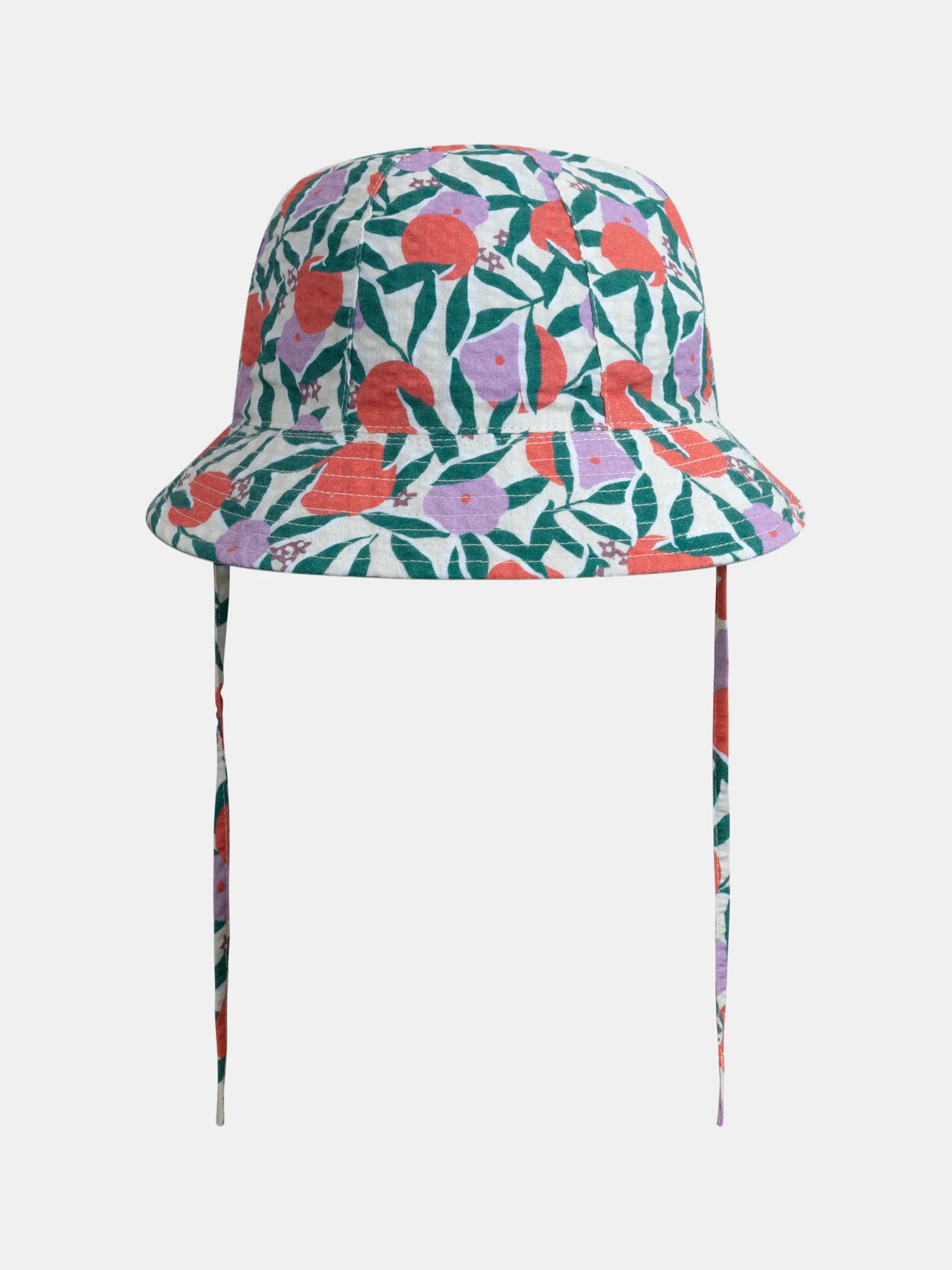 Cappello reversibile stampato a fiori per bambina - Image 3