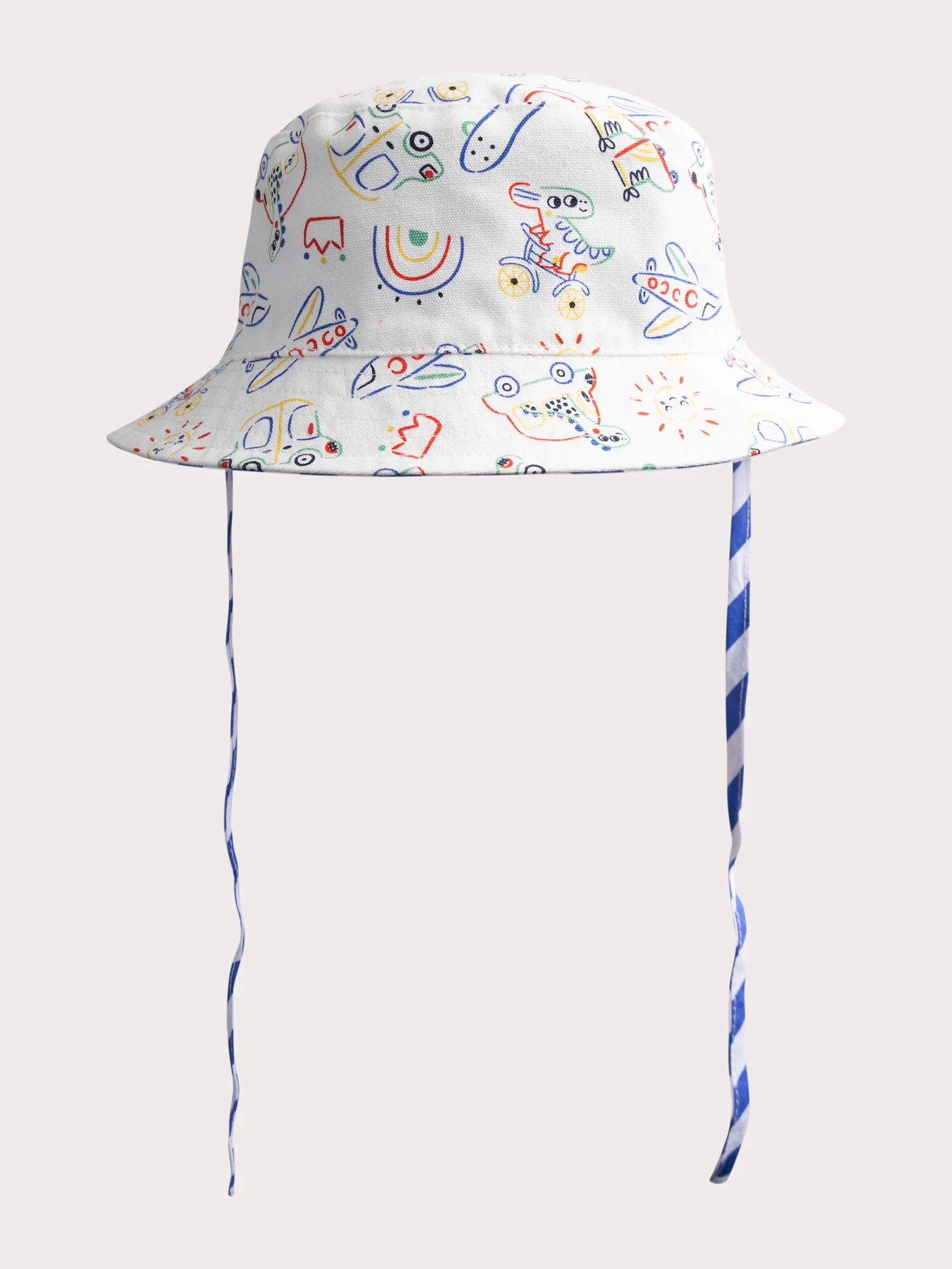 Cappello reversibile stampato con auto per bebé maschio