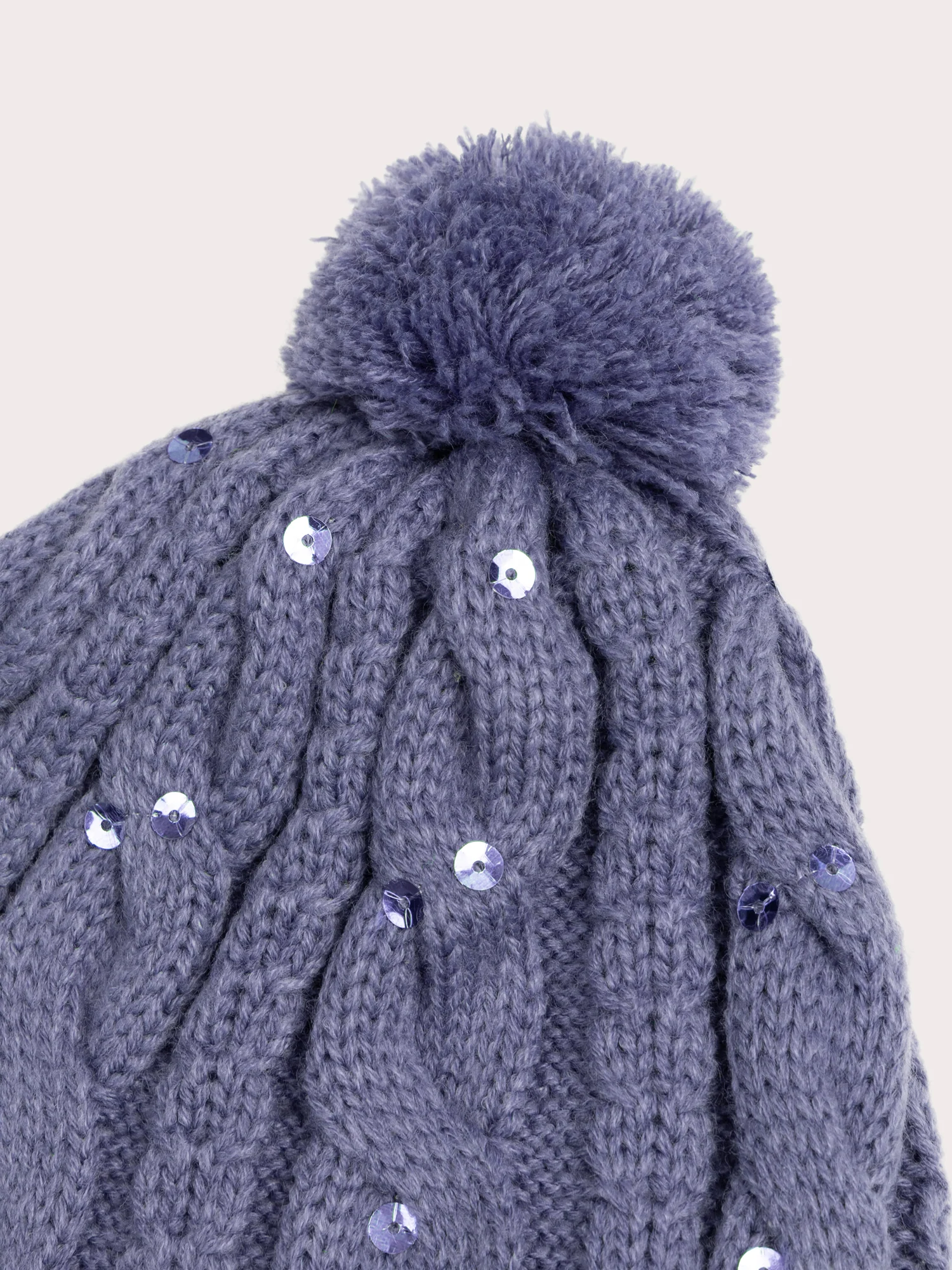 Cappello viola con paillettes per ragazze - Image 2