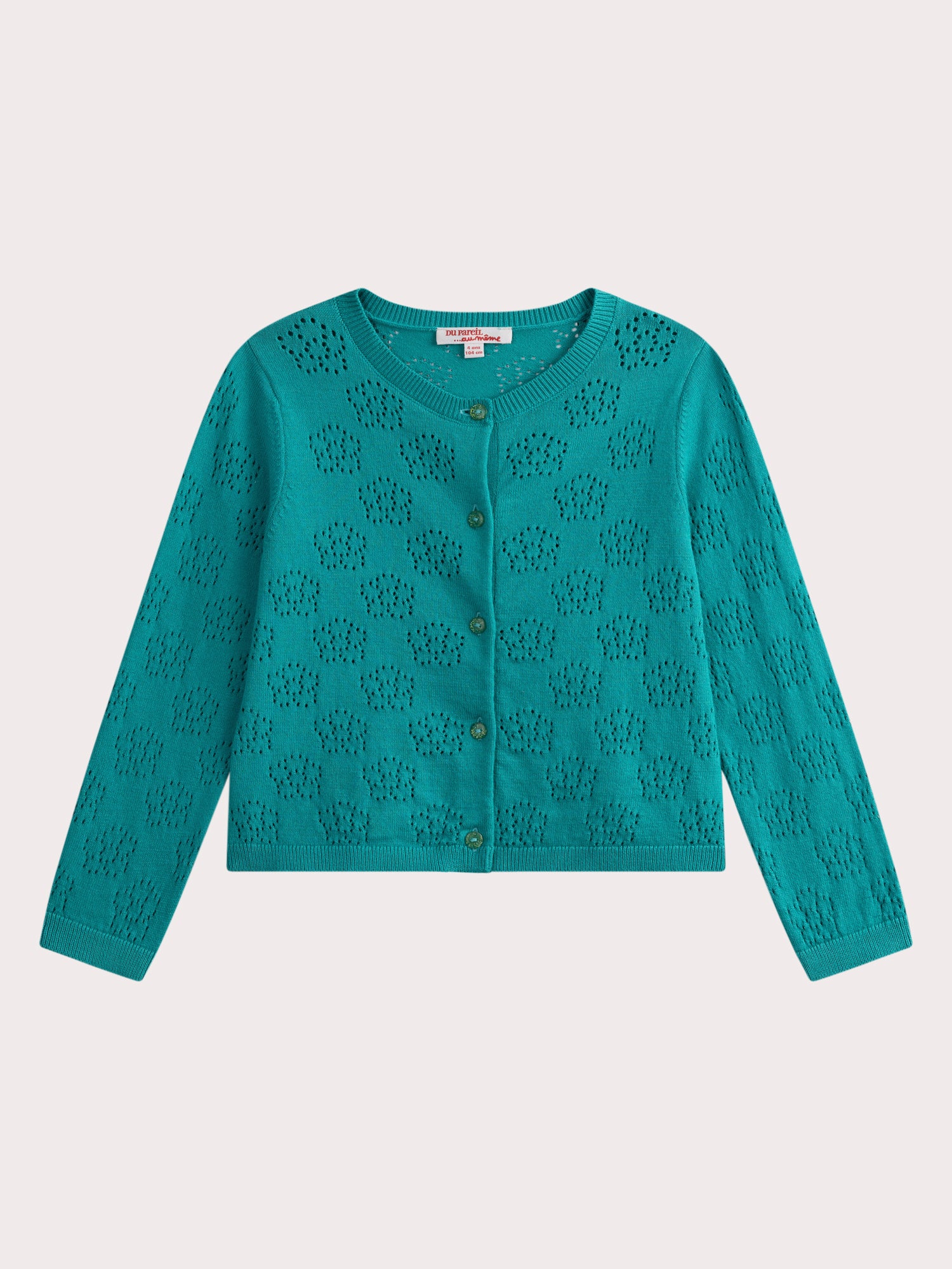 Cardigan a maniche lunghe turchese