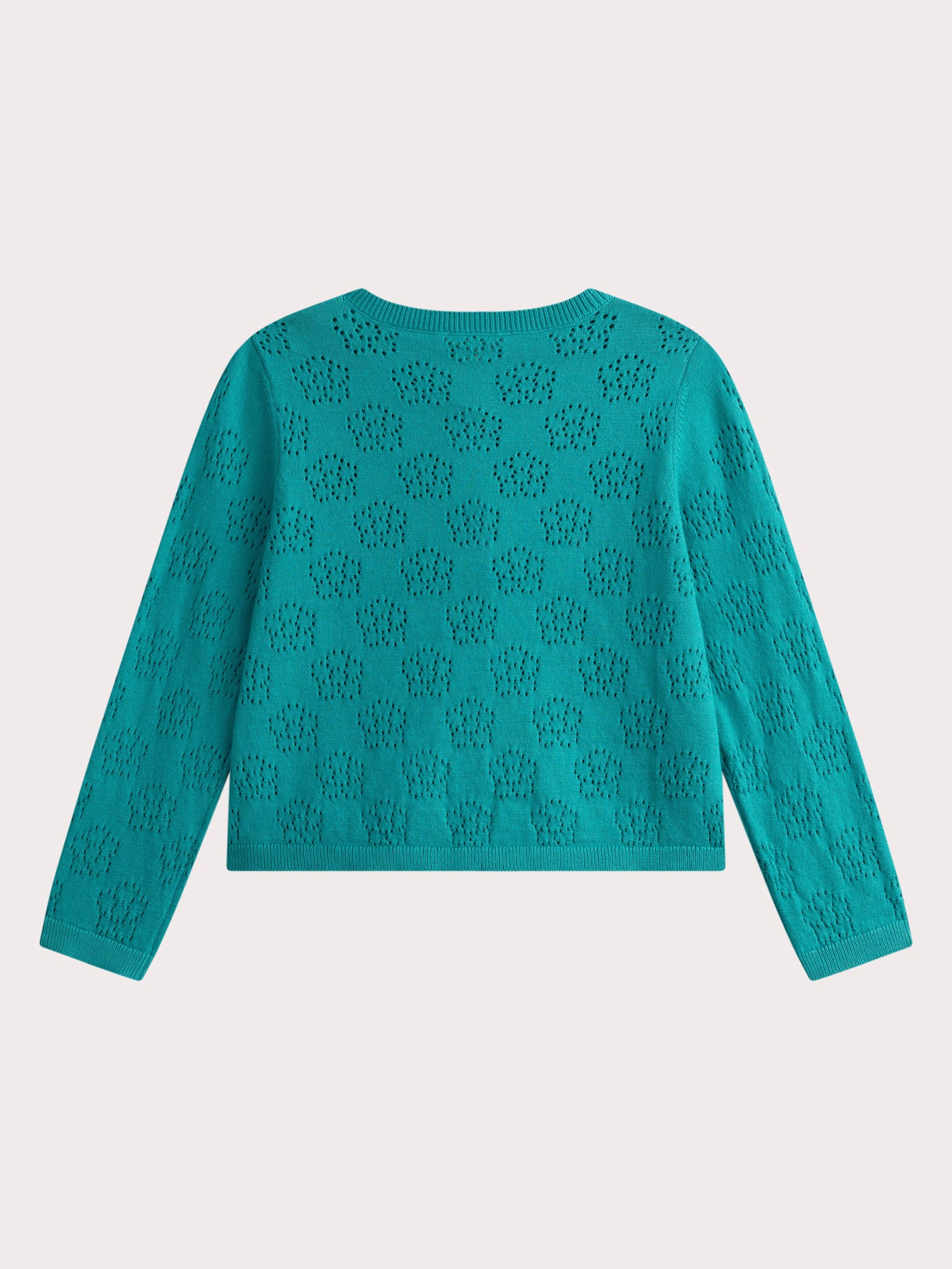 Cardigan a maniche lunghe turchese - Image 3