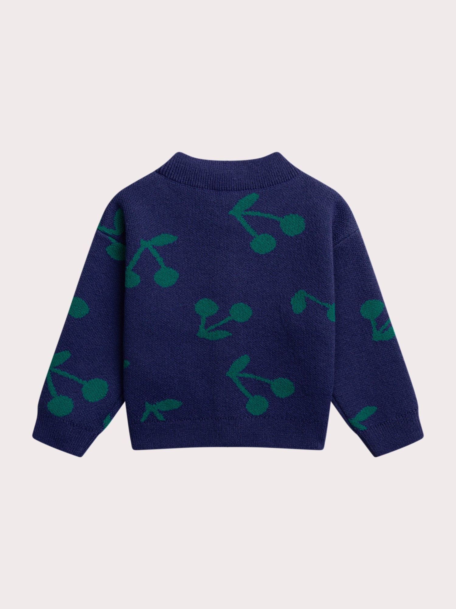 Cardigan blu scuro con stampa per ragazza - Image 3