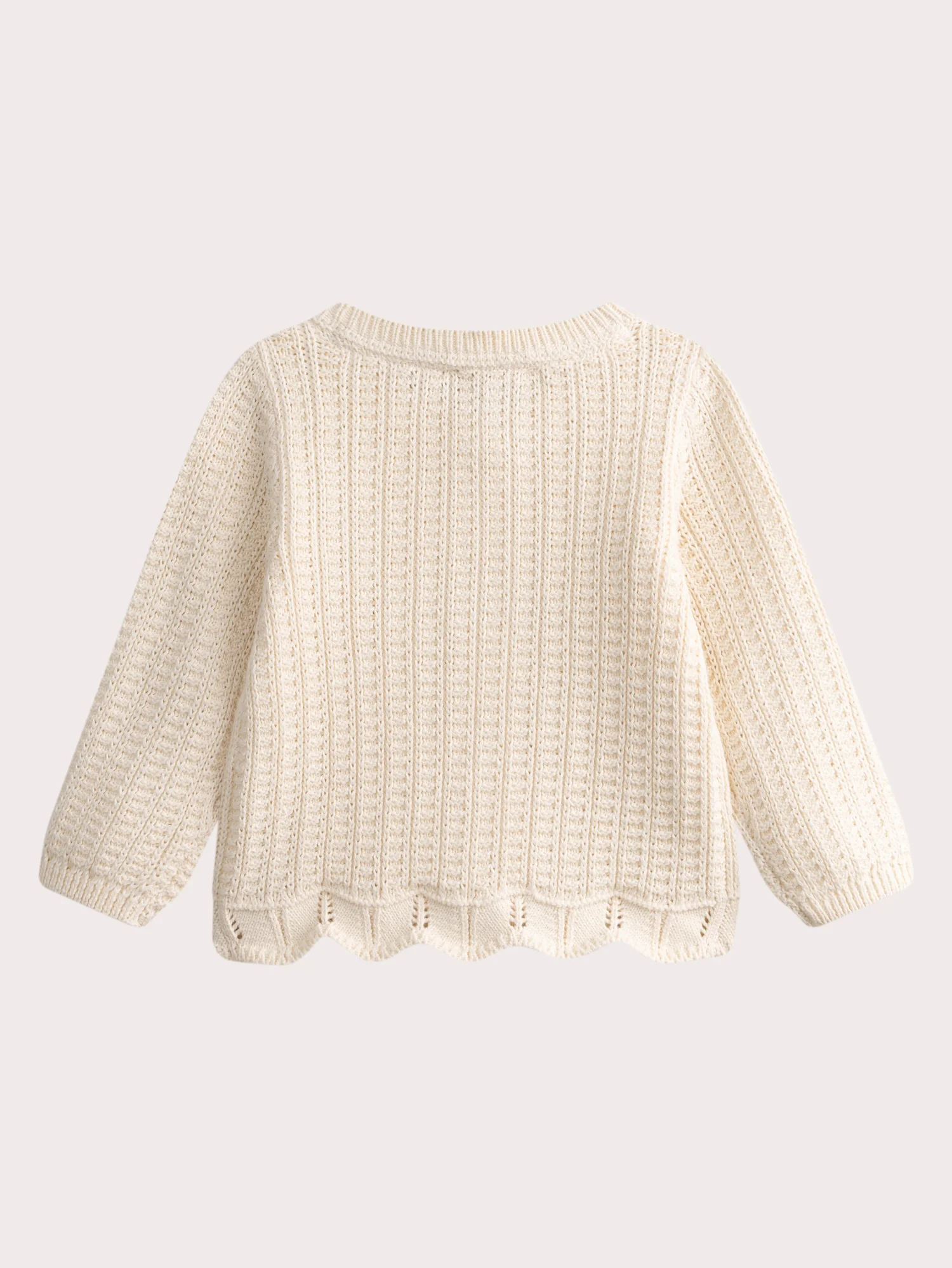 Cardigan ecru scuro per bambina - Image 2