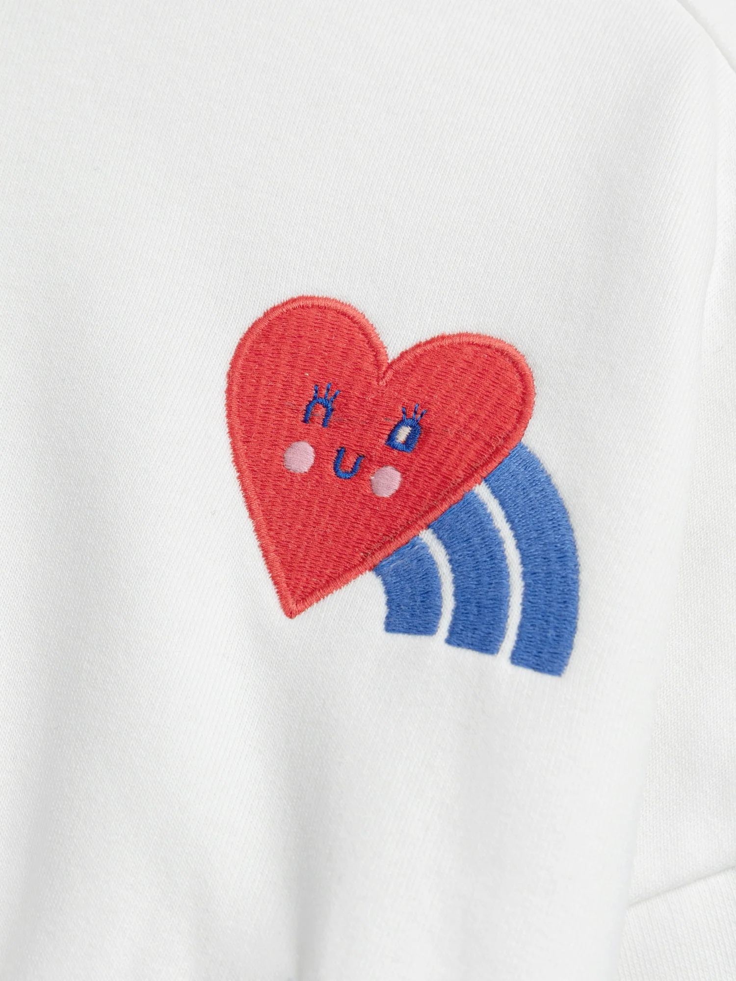 Cardigan ecru con zip e badge sul petto per ragazze - Image 3
