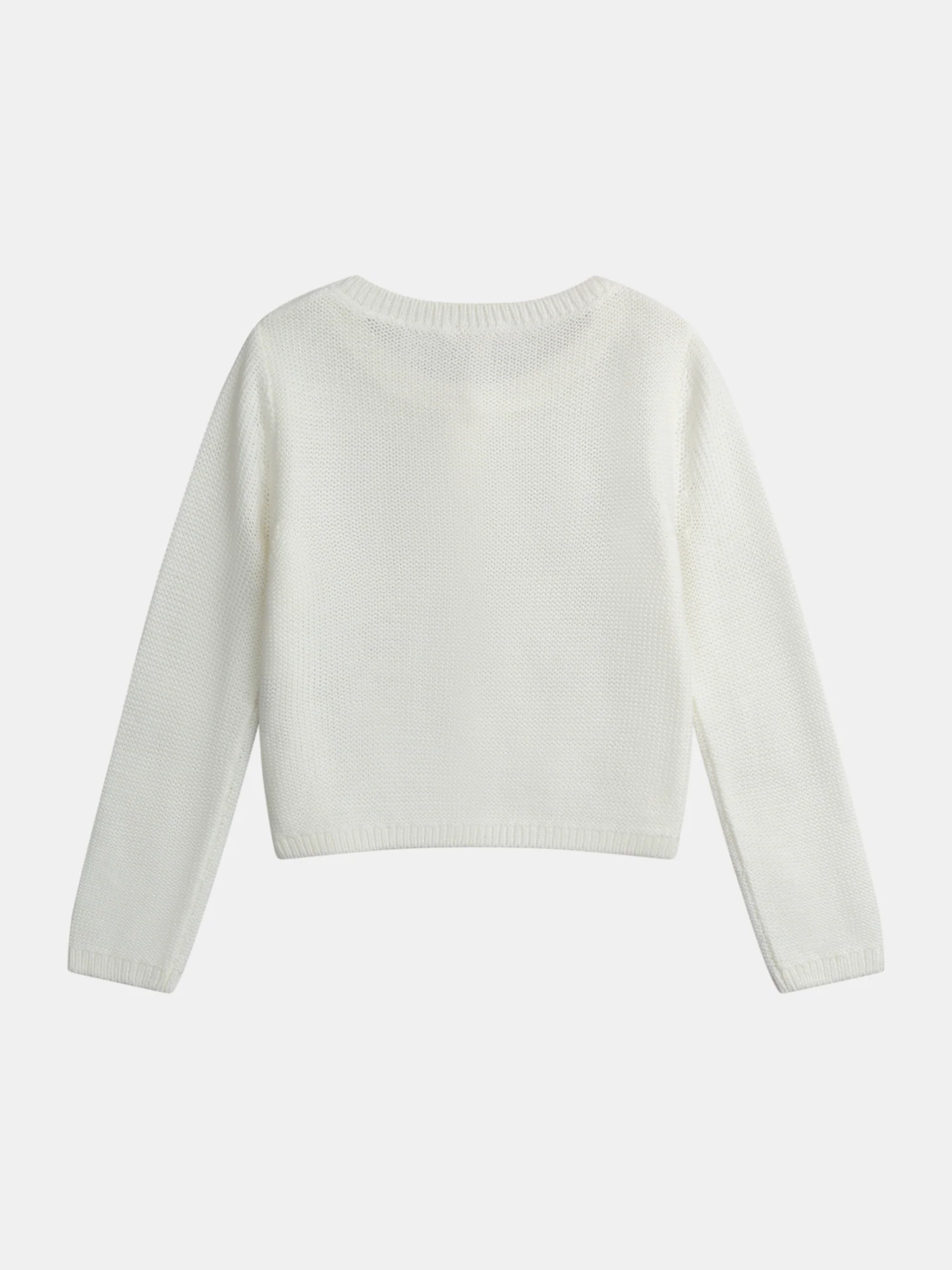 Cardigan Ecru con Ricami per Ragazze - Image 3