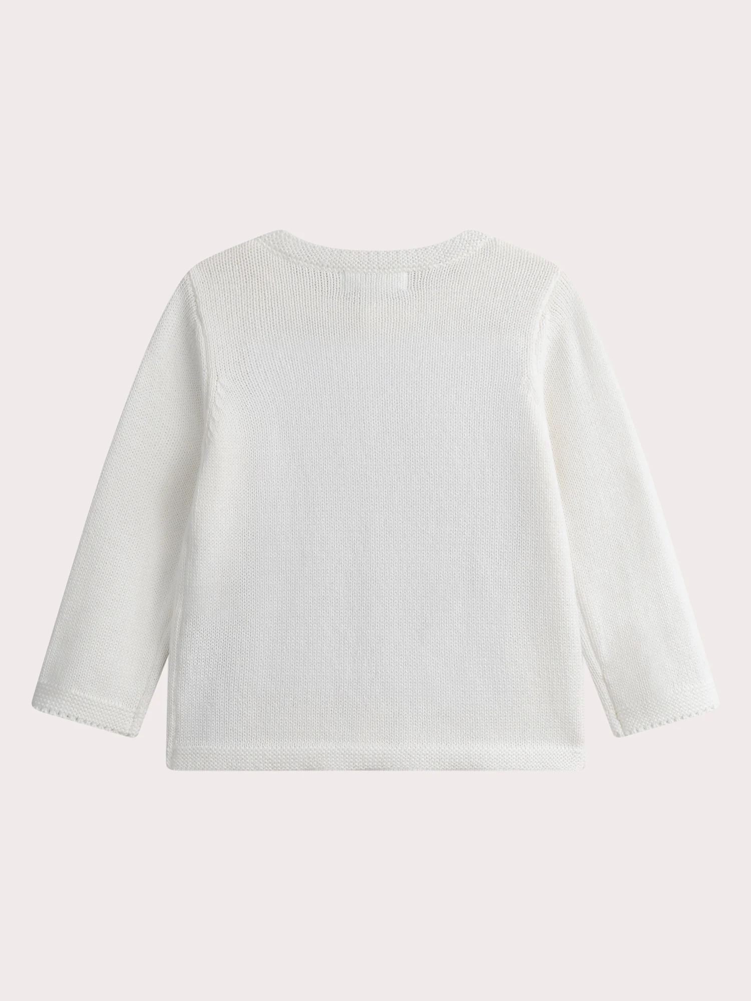 Cardigan ecru in maglia per neonati - Image 3
