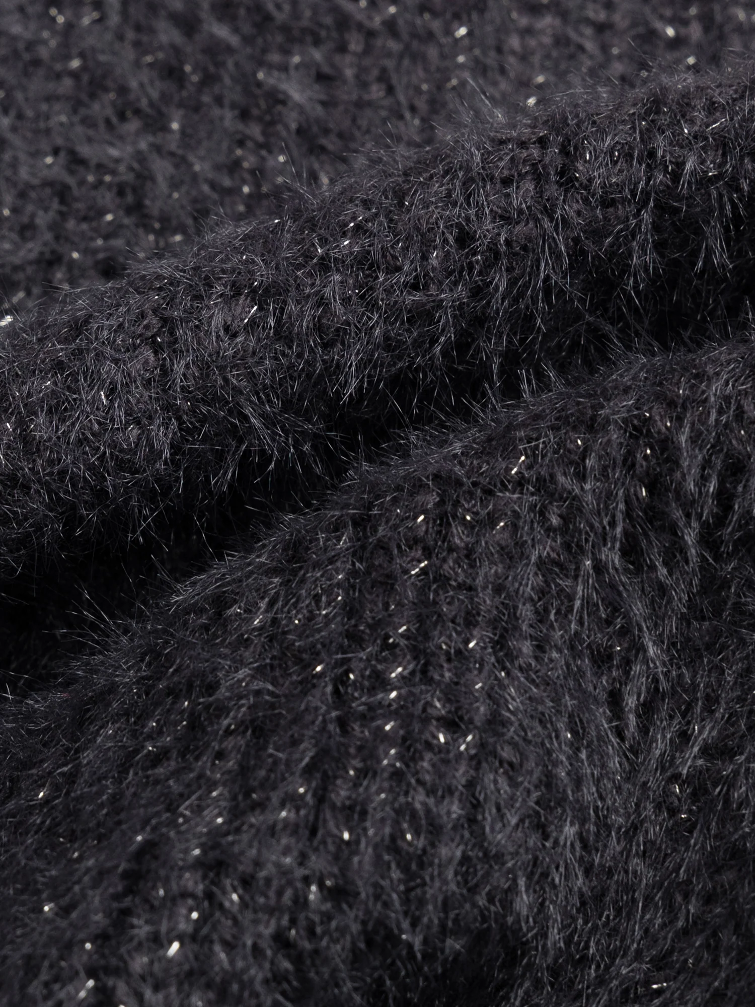 Cardigan brillante nero - Image 3