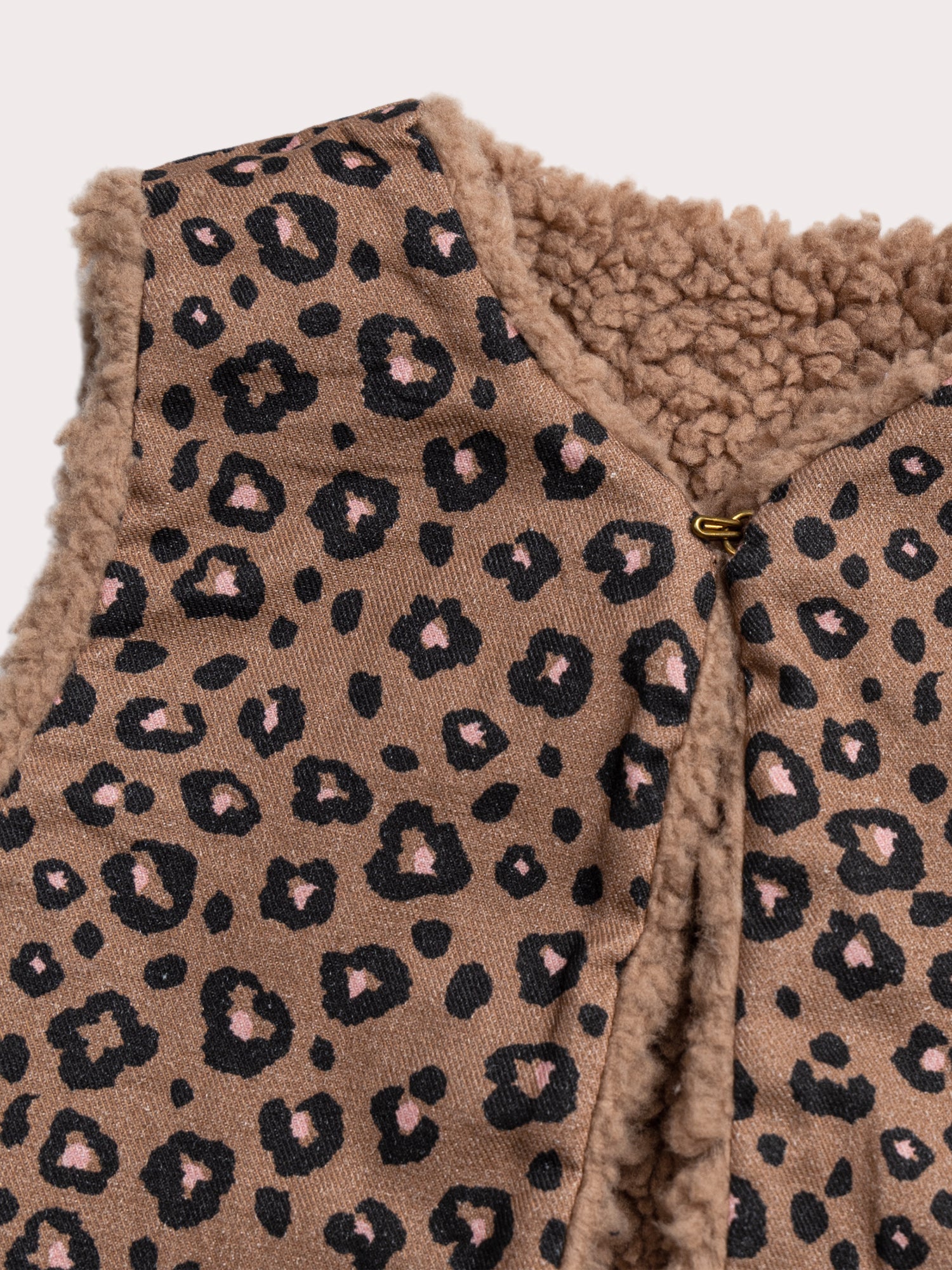Cardigan leopardo reversibile per bambina - Image 5