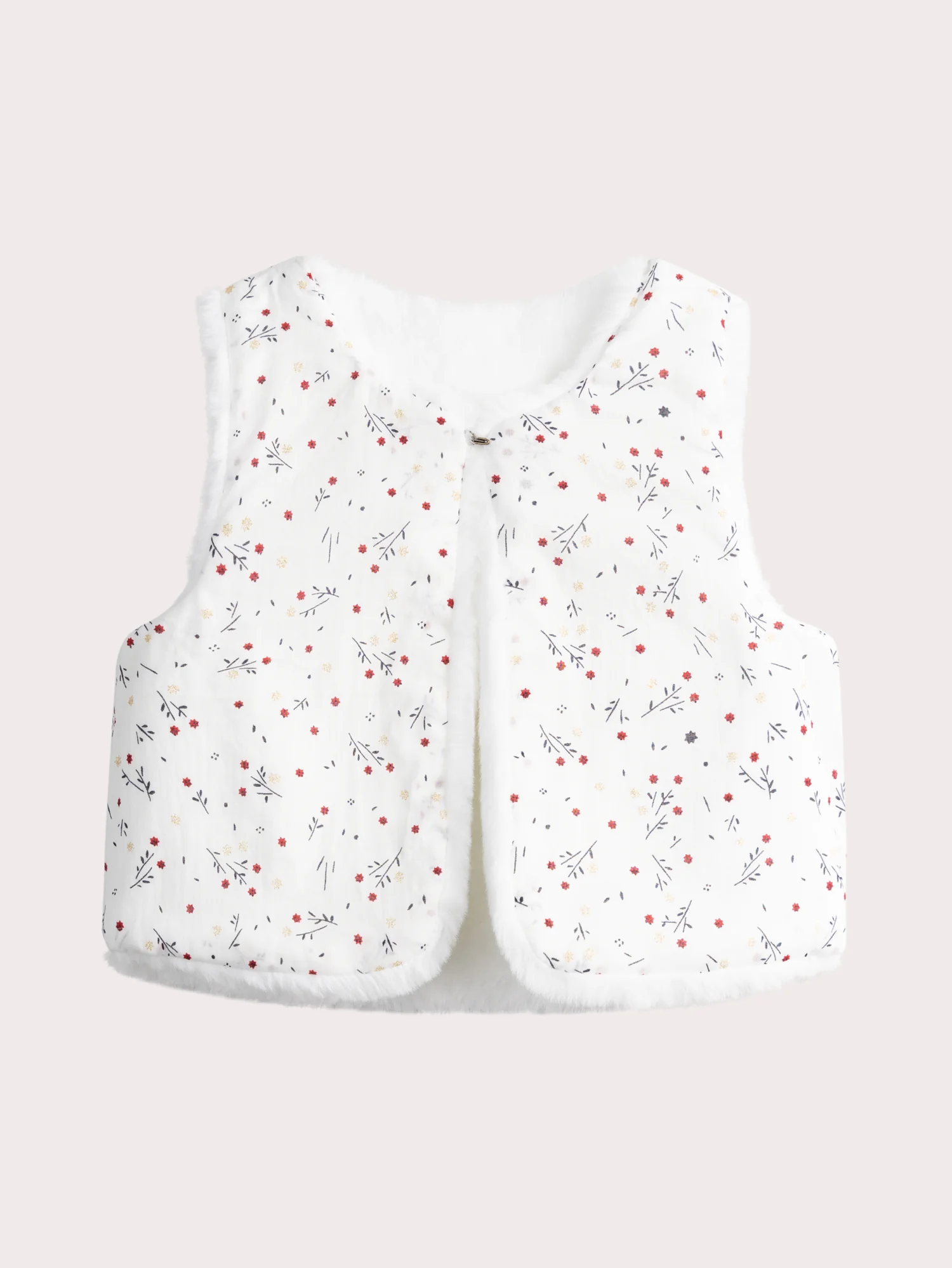 Cardigan reversibile con stampa invernale per bebé girl - Image 3
