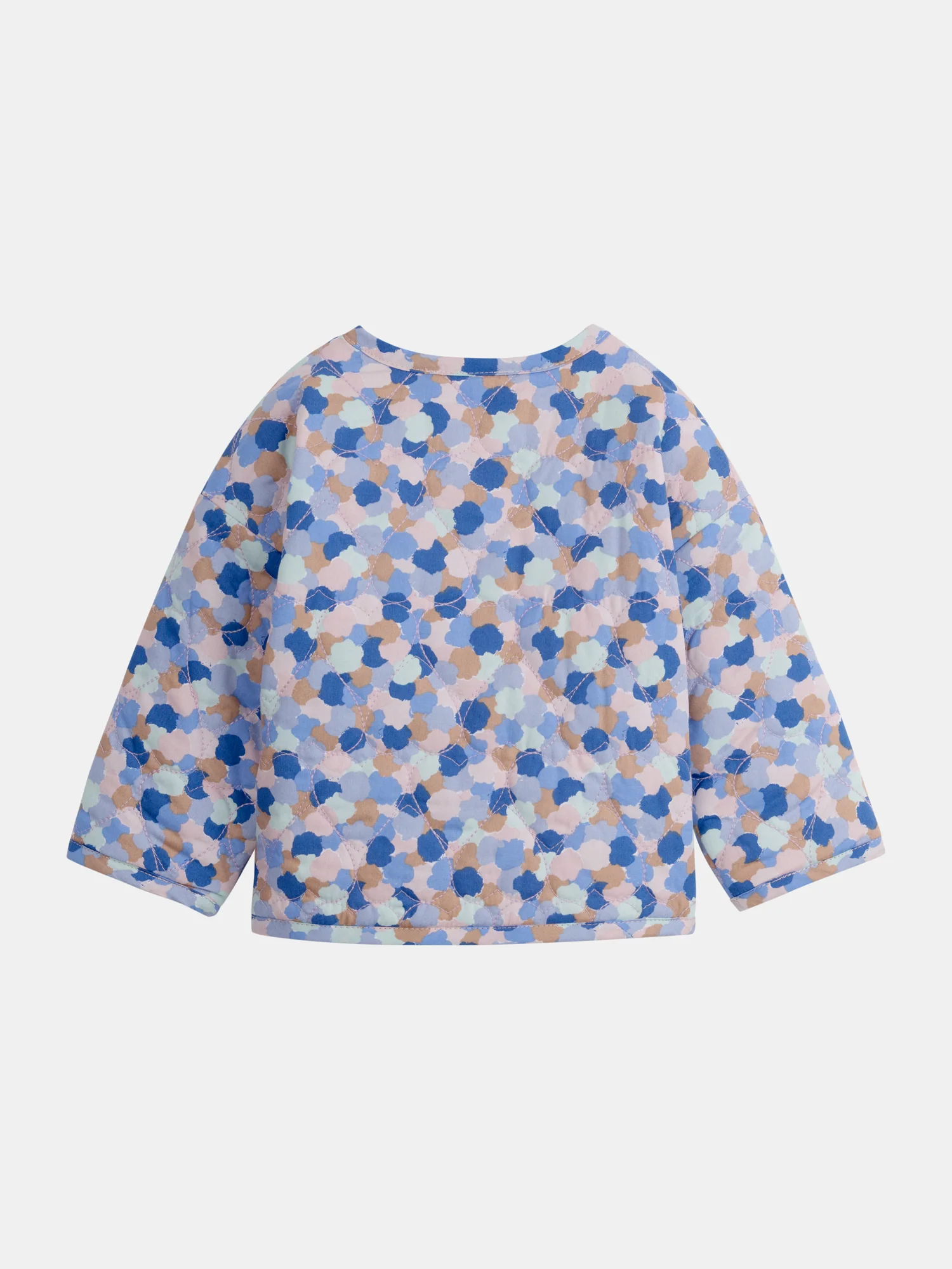 Cardigan reversibile rosa imbottito a cuori per bambina - Image 9