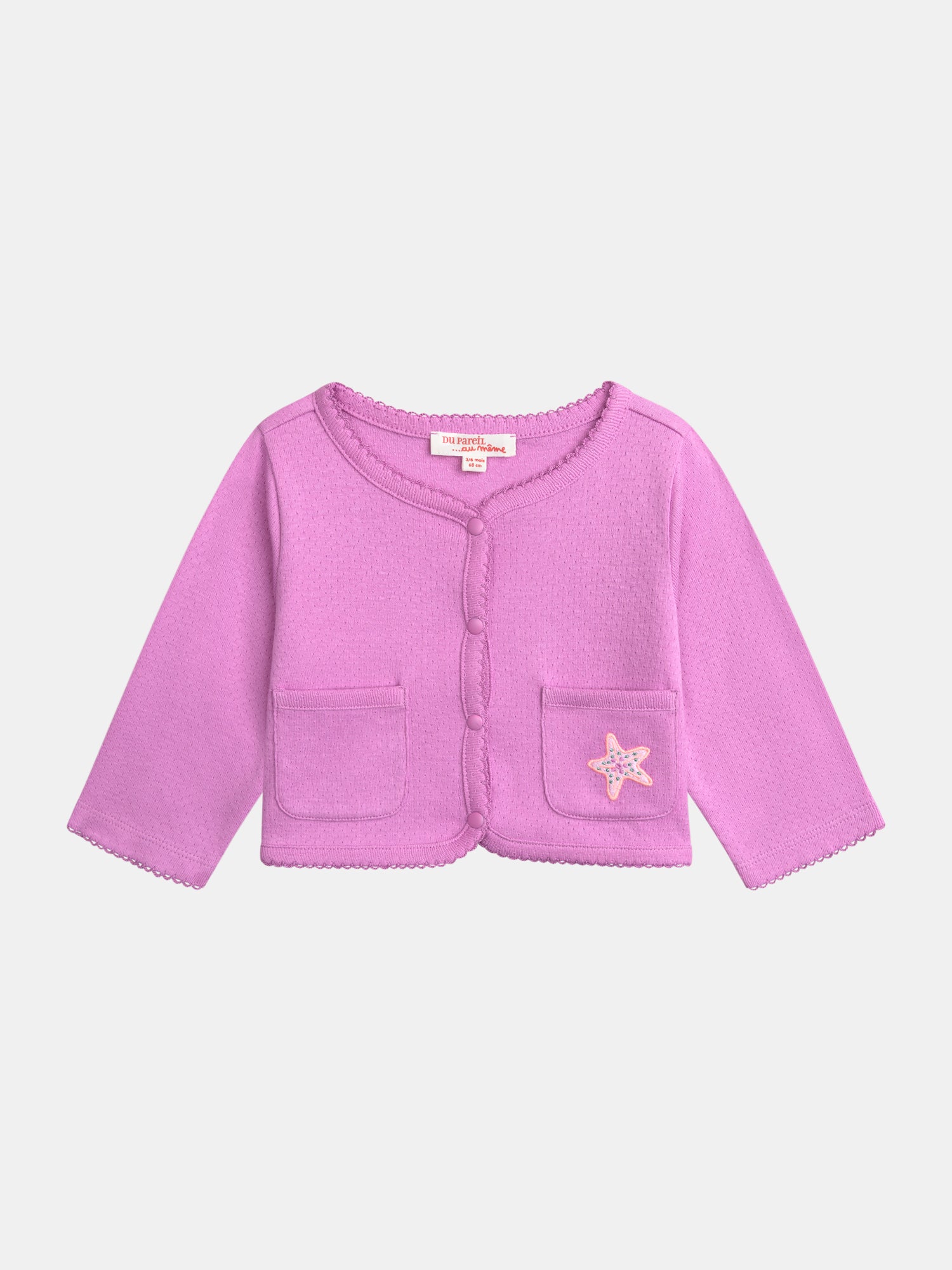 Cardigan rosa malva per bambina