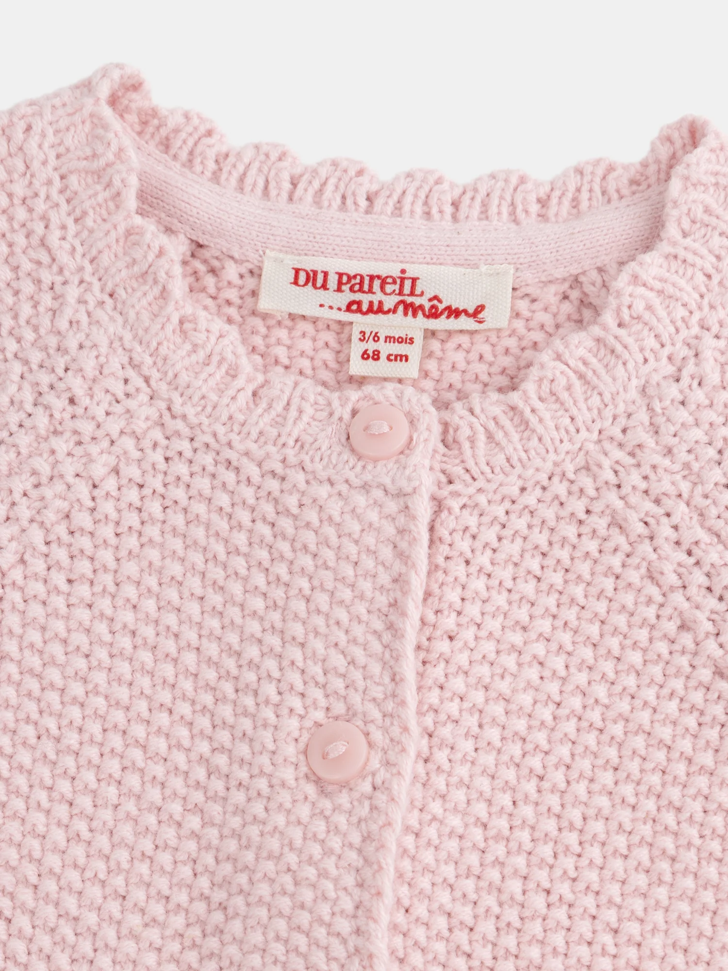 Cardigan in maglia rosa "RAINBOW" per bambina - Image 2