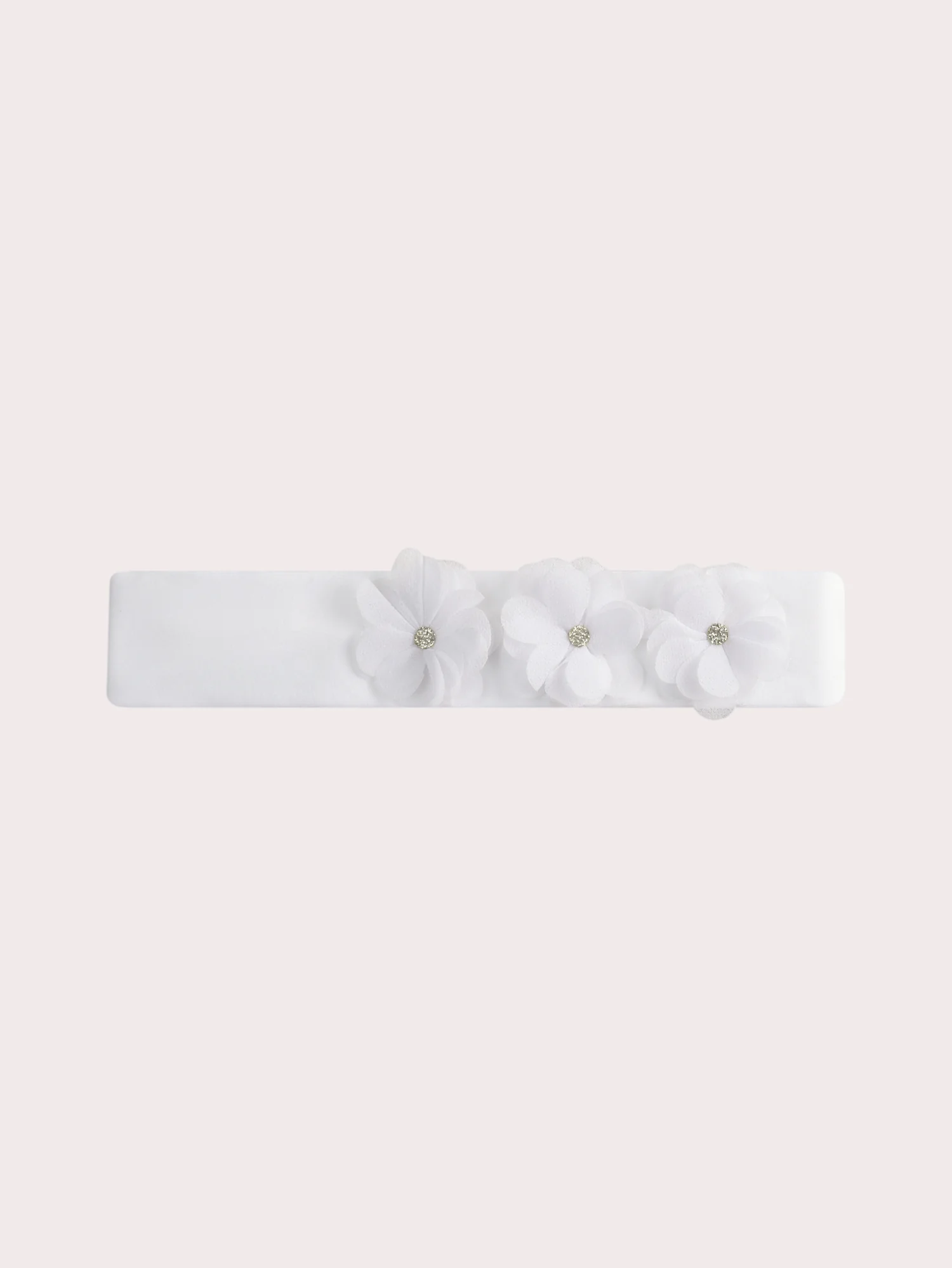 Cerchietto bianco a fiori per bambina