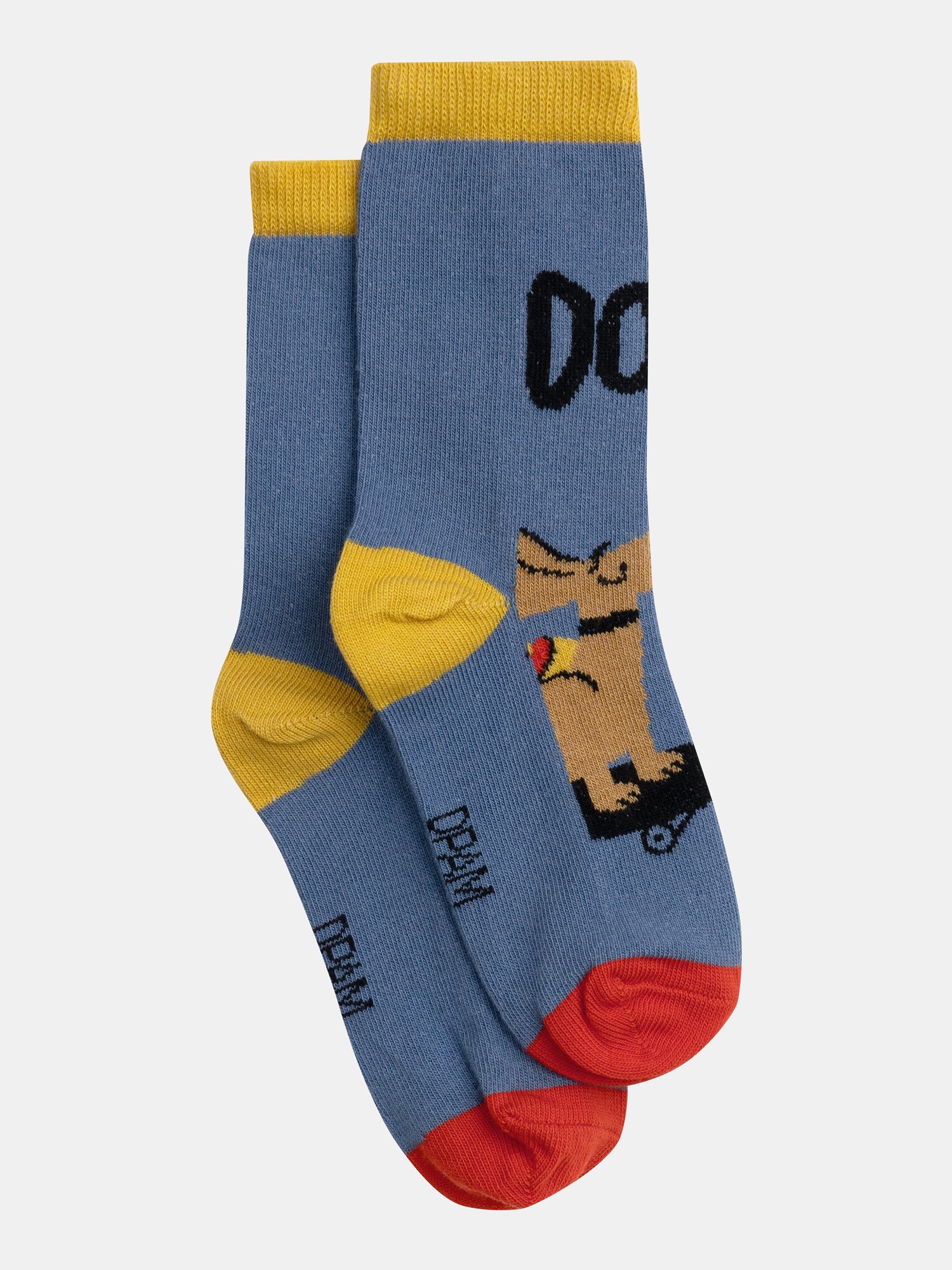 Chausettes bleu à incription et motif "hot dog" pour garçon